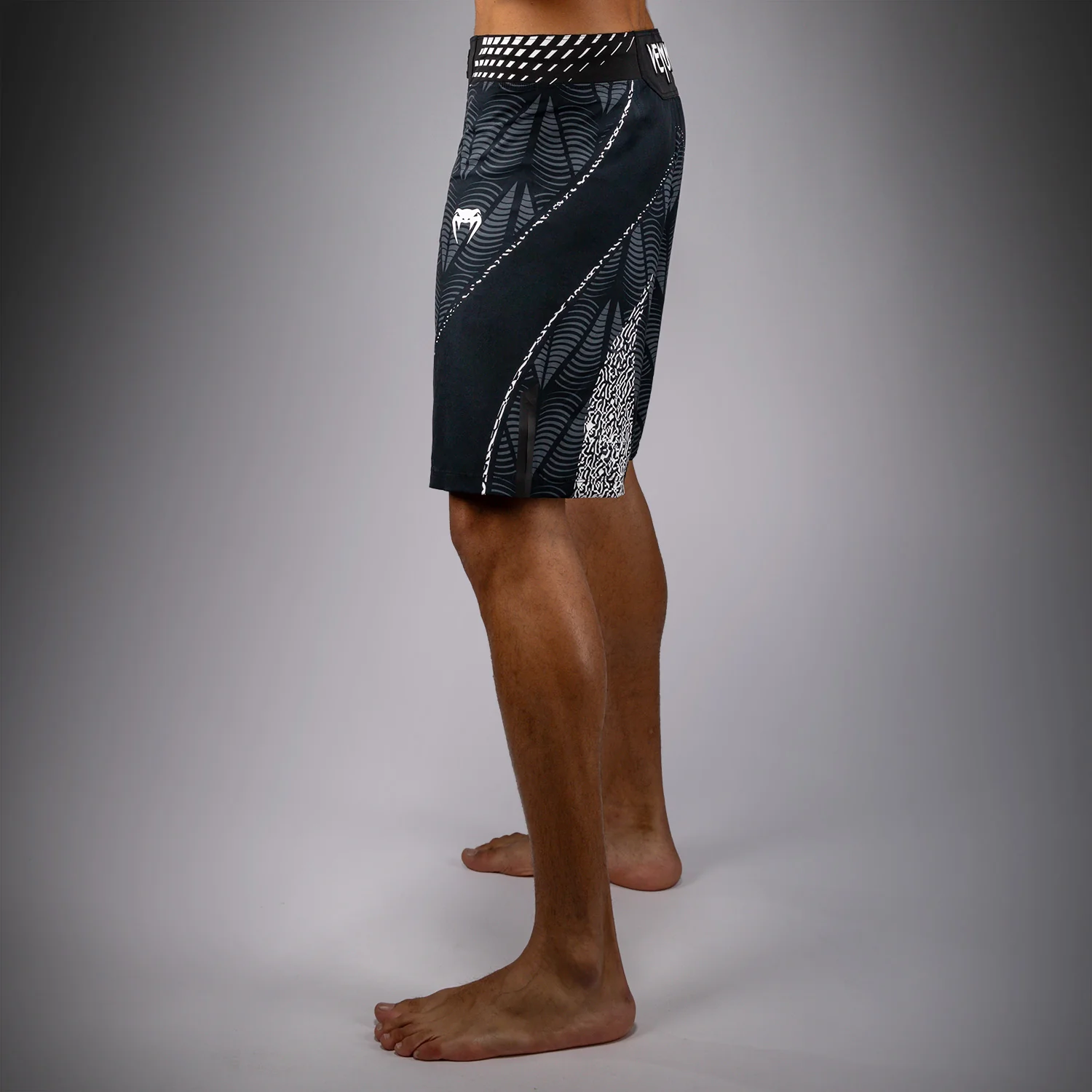 Men's UFC Zenith by Venum Black Authentic Fight Night Long Fit Fight Short Personalized - Image 3