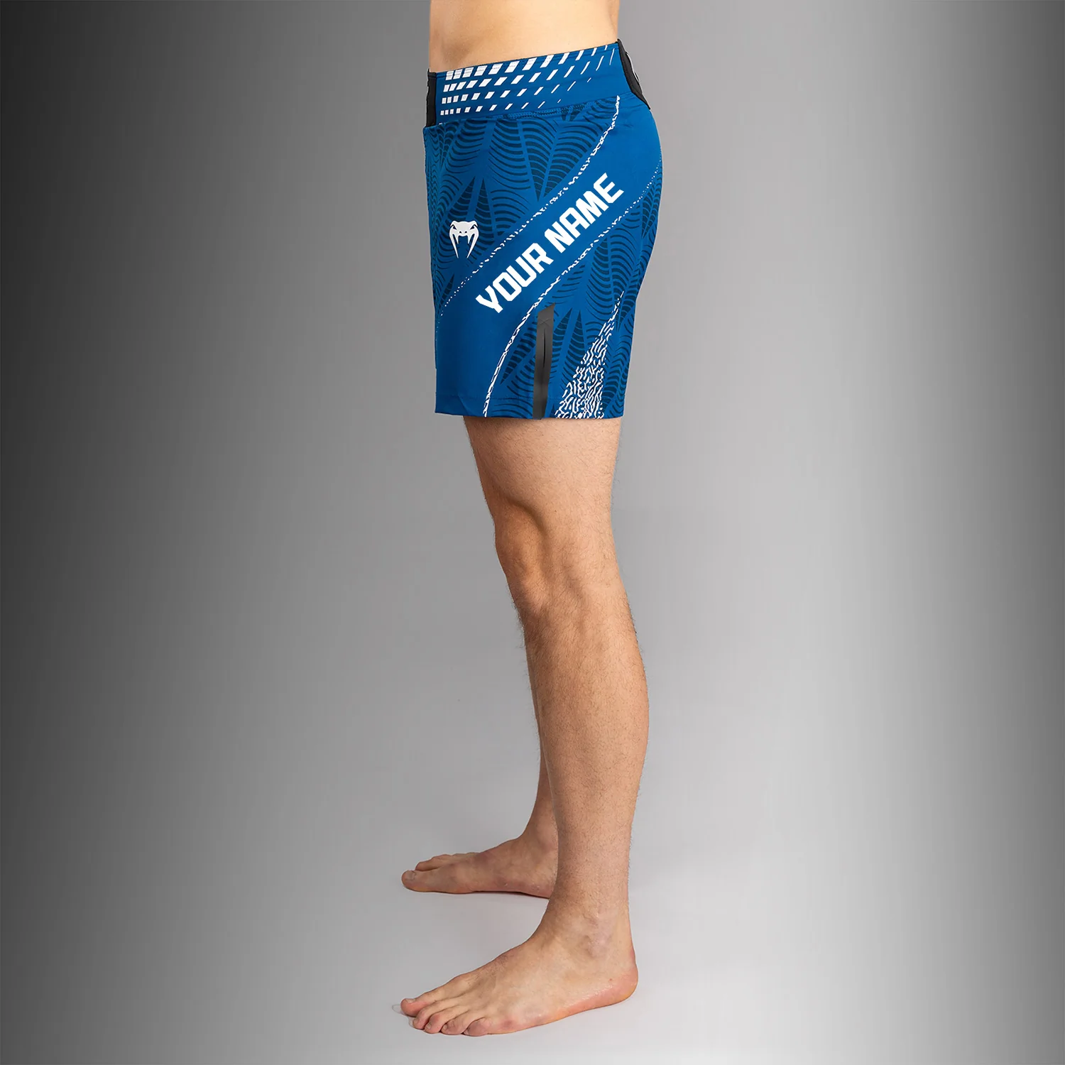 Men's UFC Zenith by Venum Blue Authentic Fight Night Short Fit Fight Short Personalized