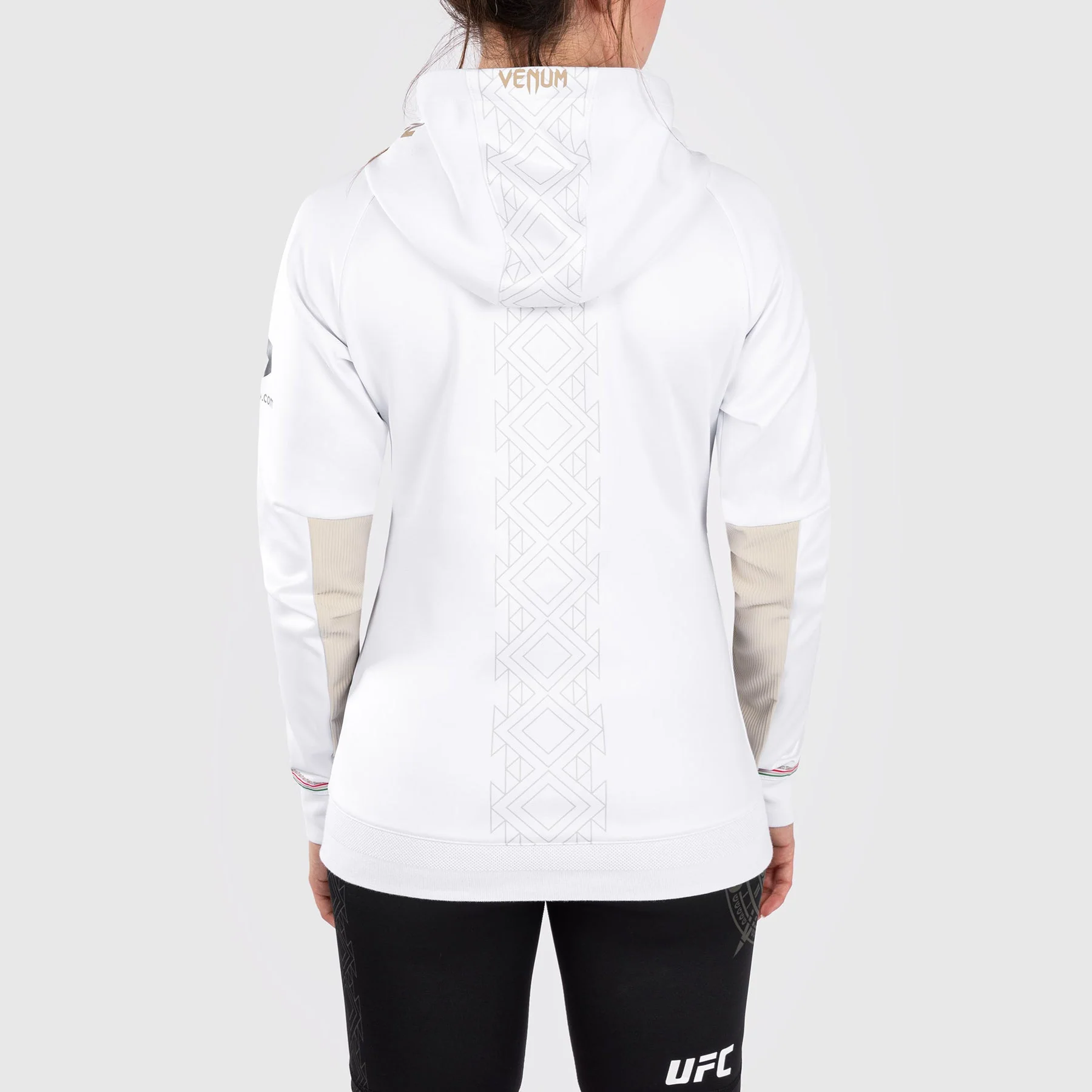 Noche UFC By Venum Authentic Fight Night Women’s Walkout Hoodie - White - Image 4