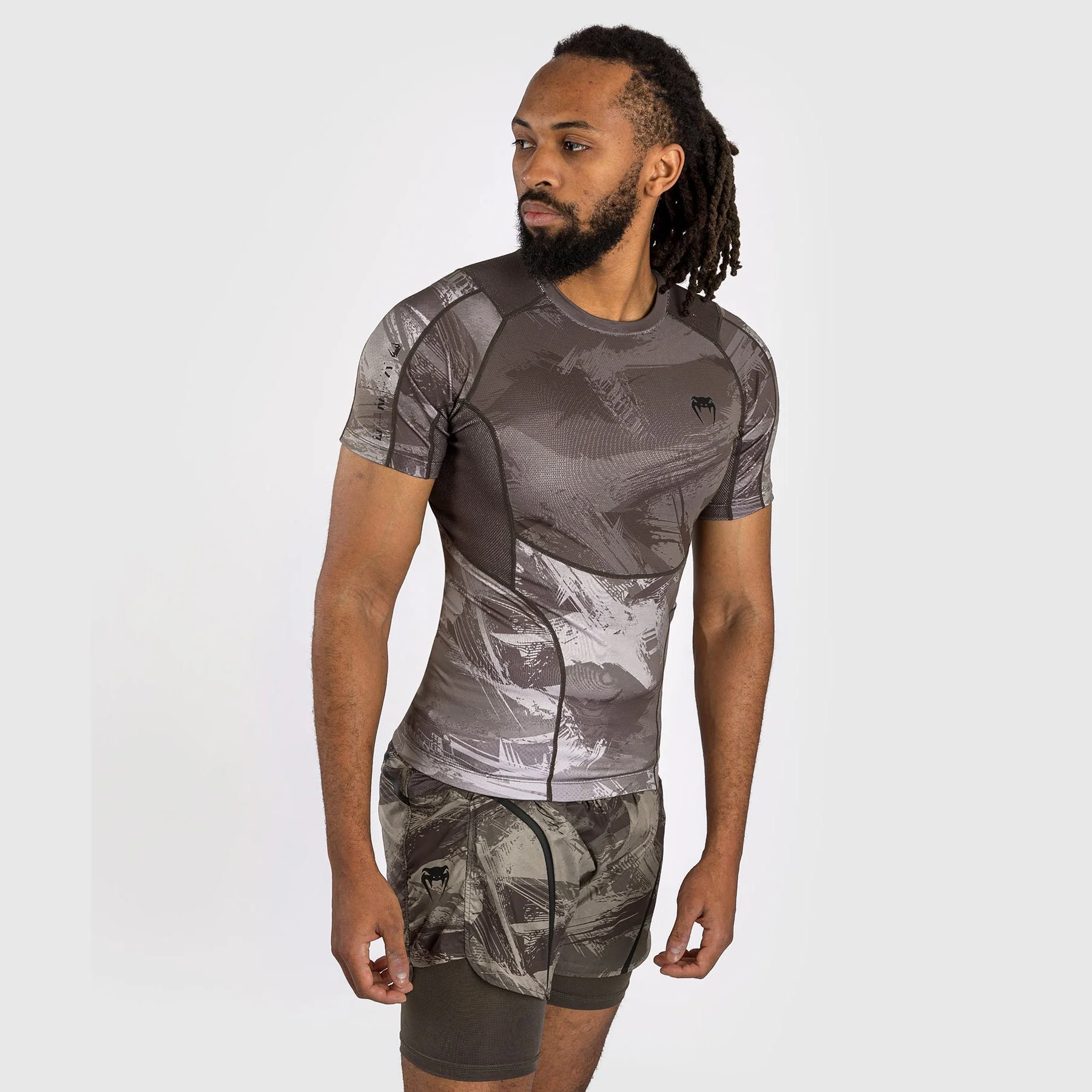 Venum Electron 3.0 Short Sleeve Rashguard - Sand - Image 3