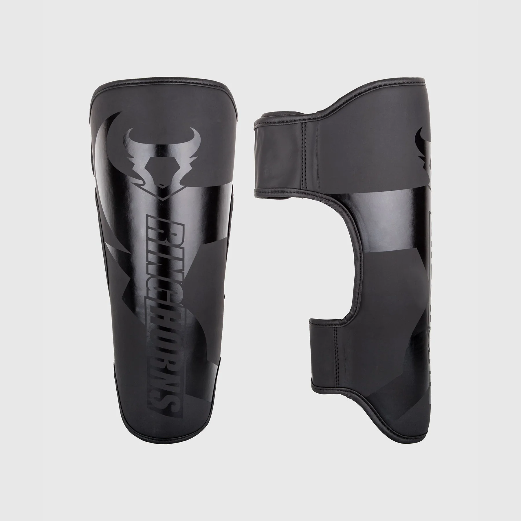 Ringhorns Charger by Venum Shin Guards - Black/Black - Image 2