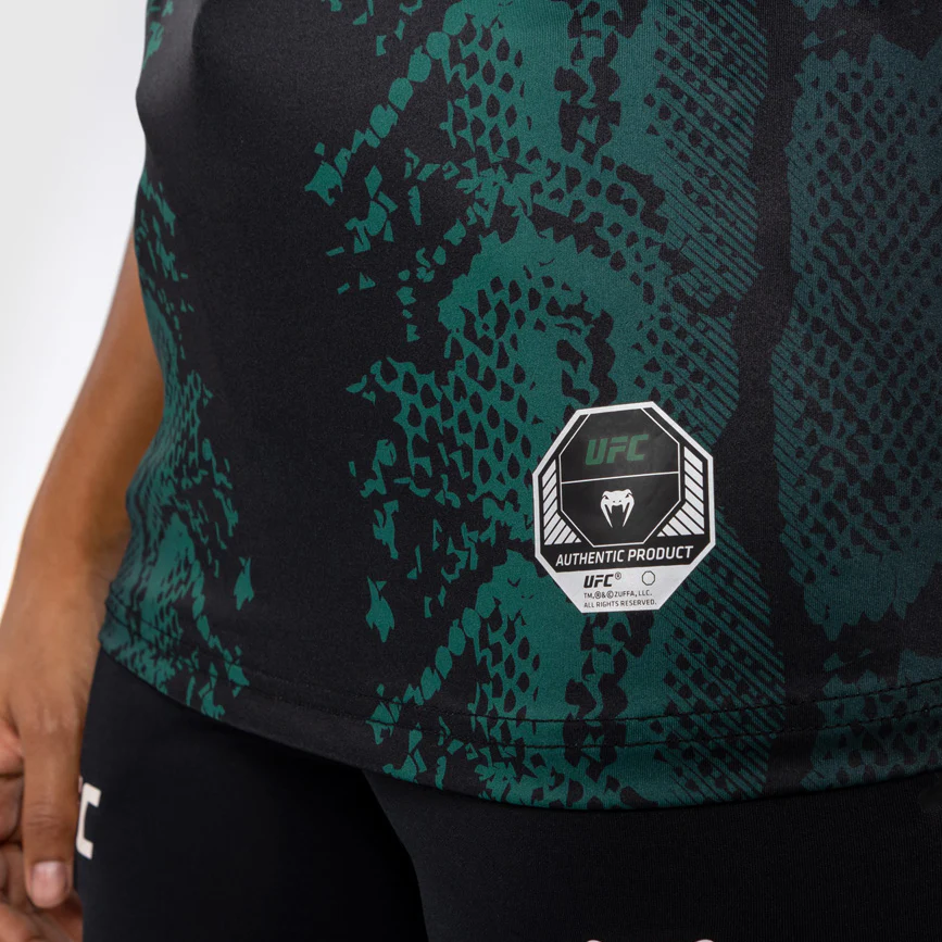 UFC Adrenaline by Venum Authentic Fight Night Women’s Walkout Jersey - Emerald Edition - Green/Black - Image 6