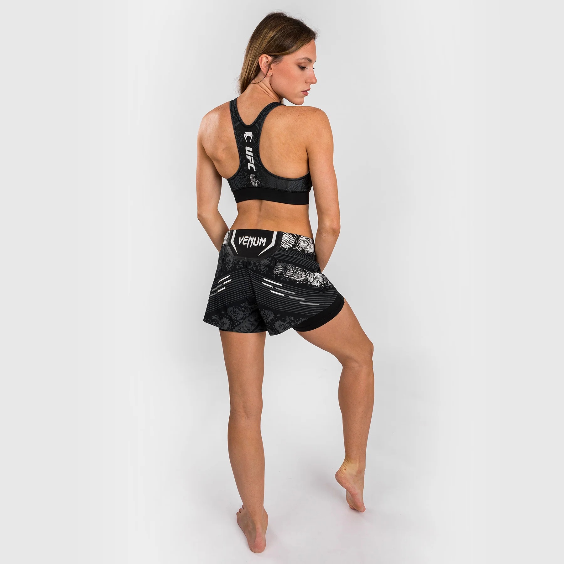 UFC Adrenaline by Venum Authentic Fight Night Women’s Sports Bra - Black - Image 8