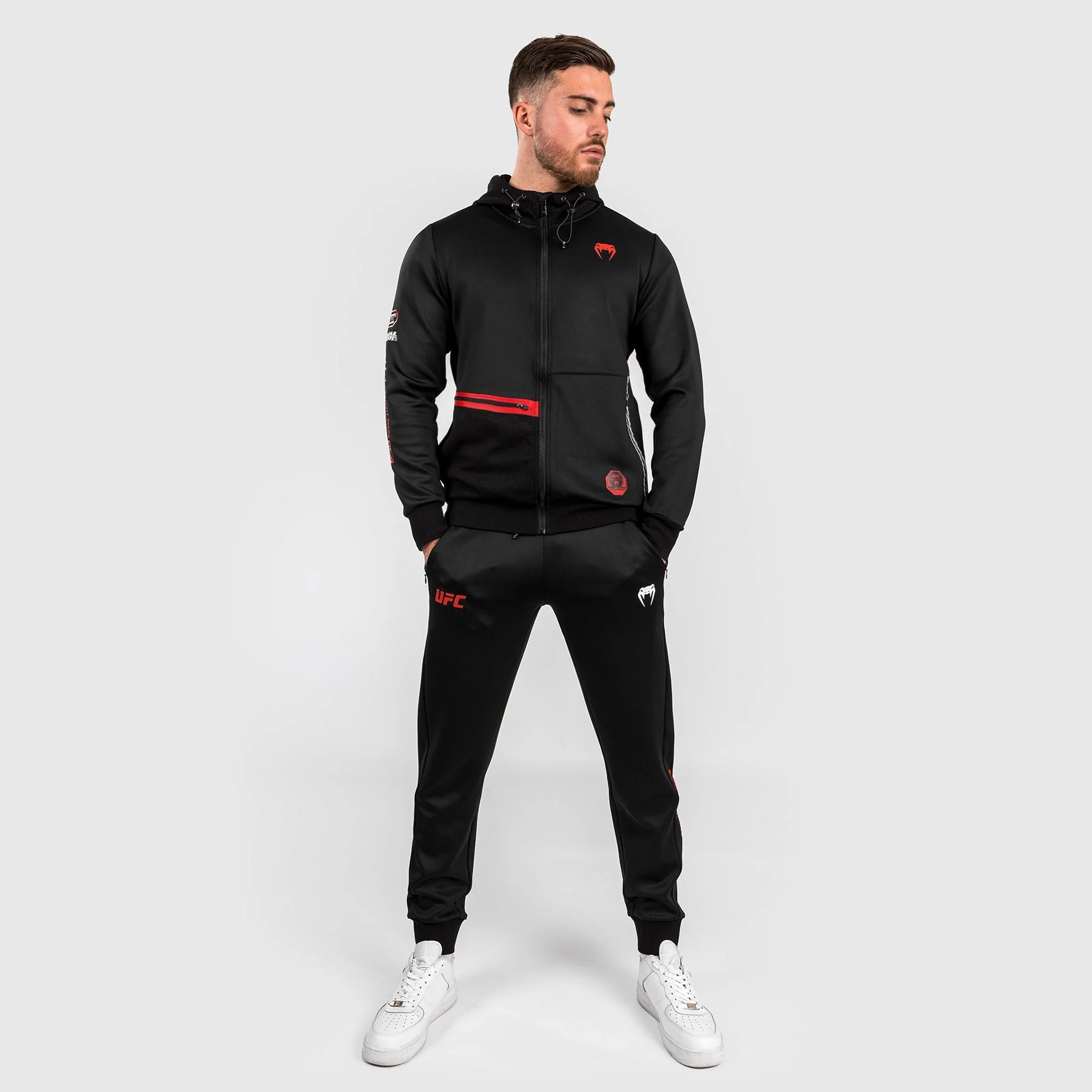 UFC Adrenaline by Venum Fight Week Men’s Zip Hoodie - Black - Image 4