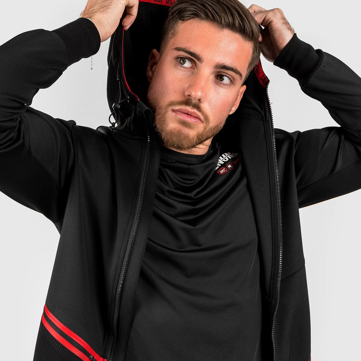 UFC Adrenaline by Venum Fight Week Men’s Zip Hoodie - Black - Image 6