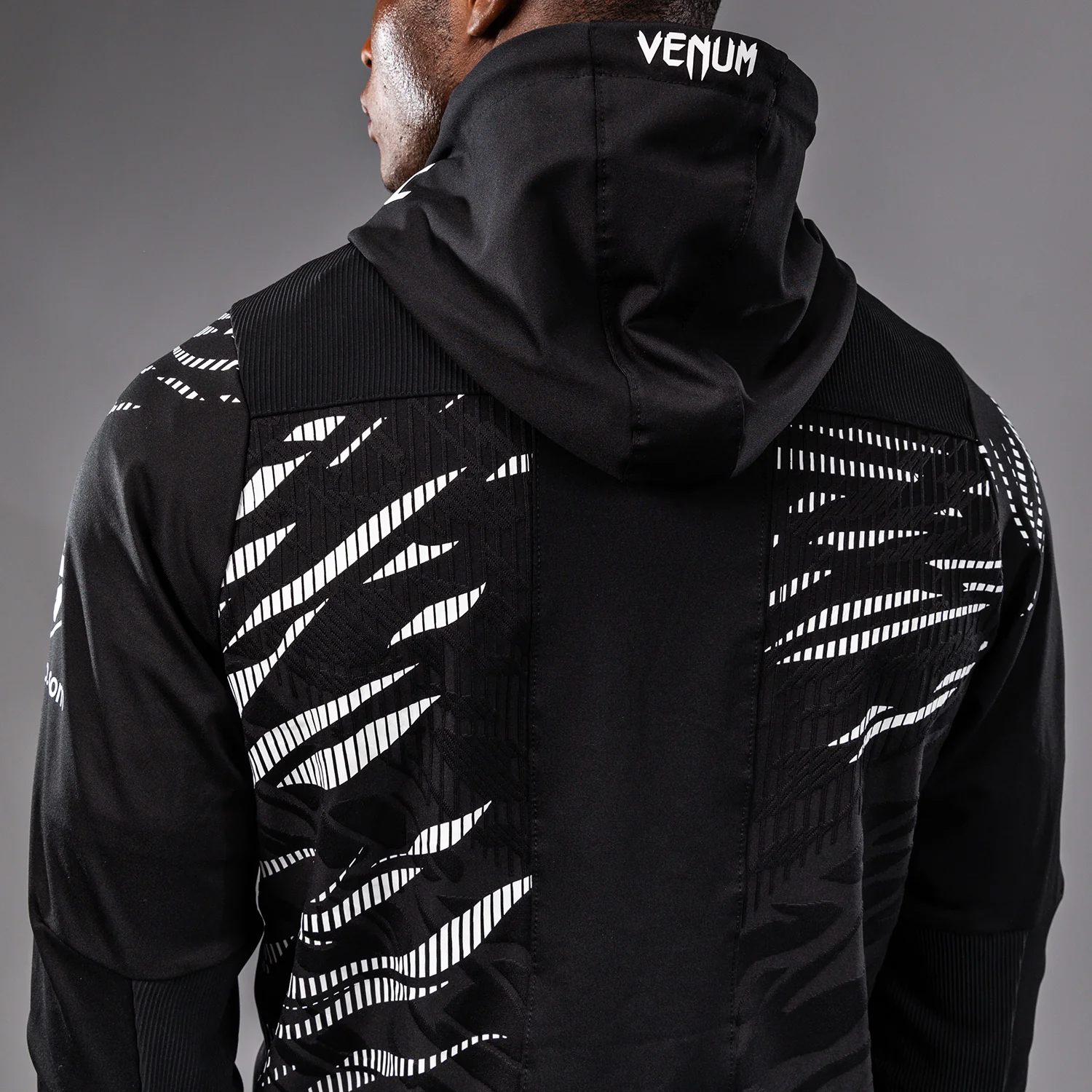 UFC Fusion by Venum Authentic Fight Night Men’s Walkout Hoodie - Black - Image 8