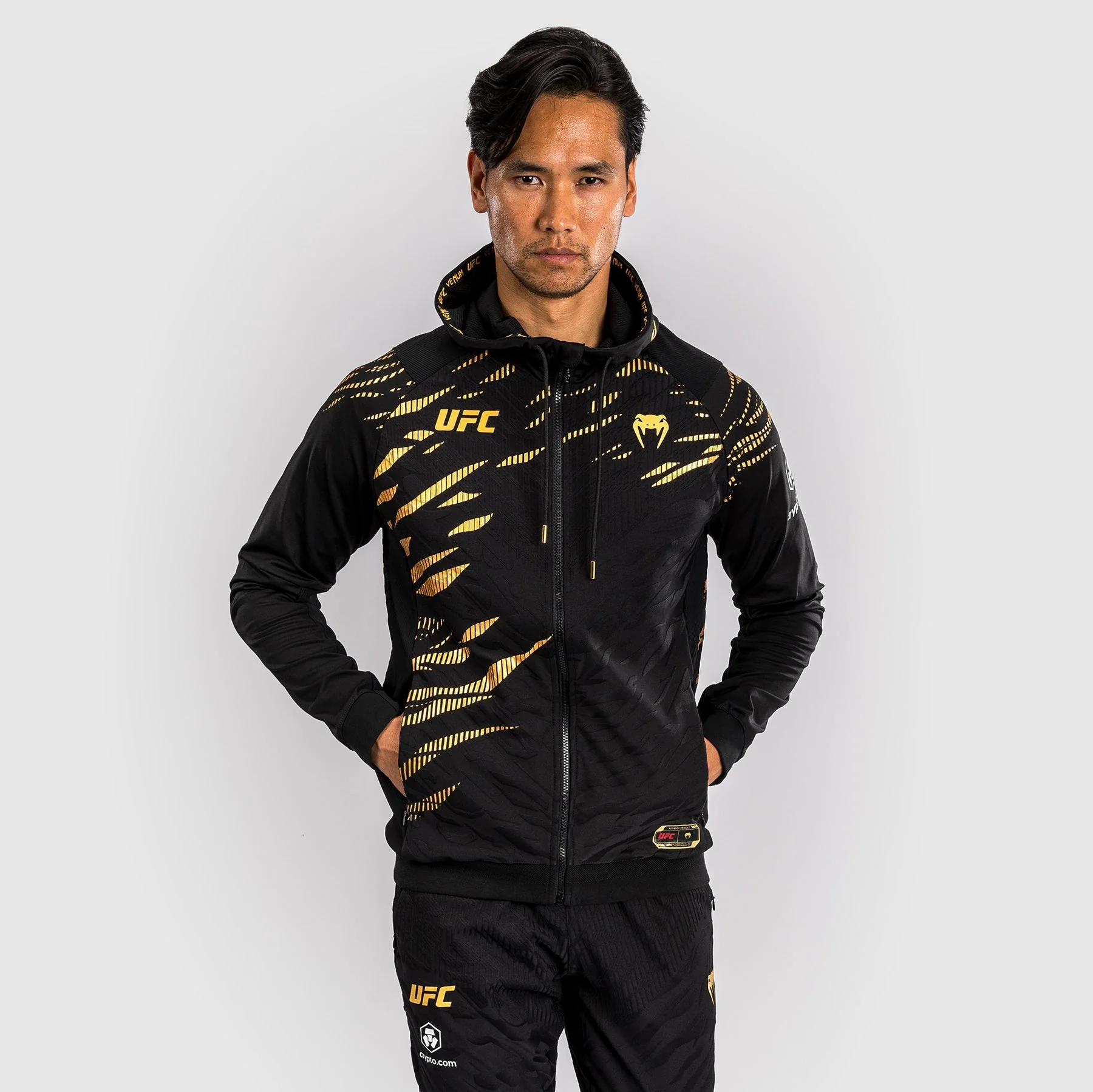 UFC Fusion by Venum Authentic Fight Night Men’s Walkout Hoodie - Champion - Image 3