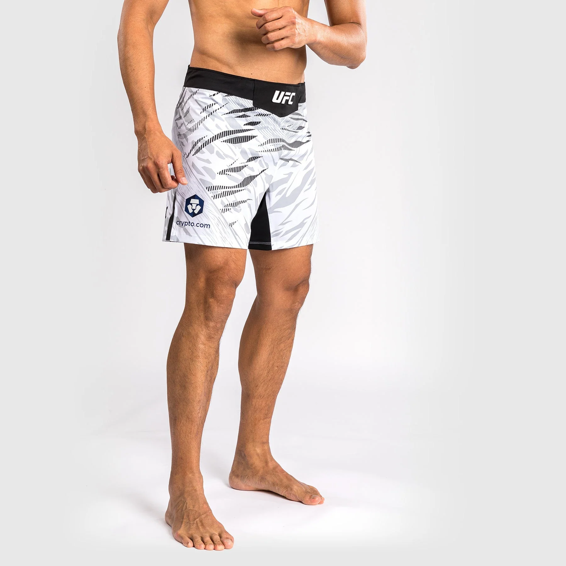 UFC Fusion by Venum Authentic Fight Night Men’s Fight Short - Short Fit - White - Image 2
