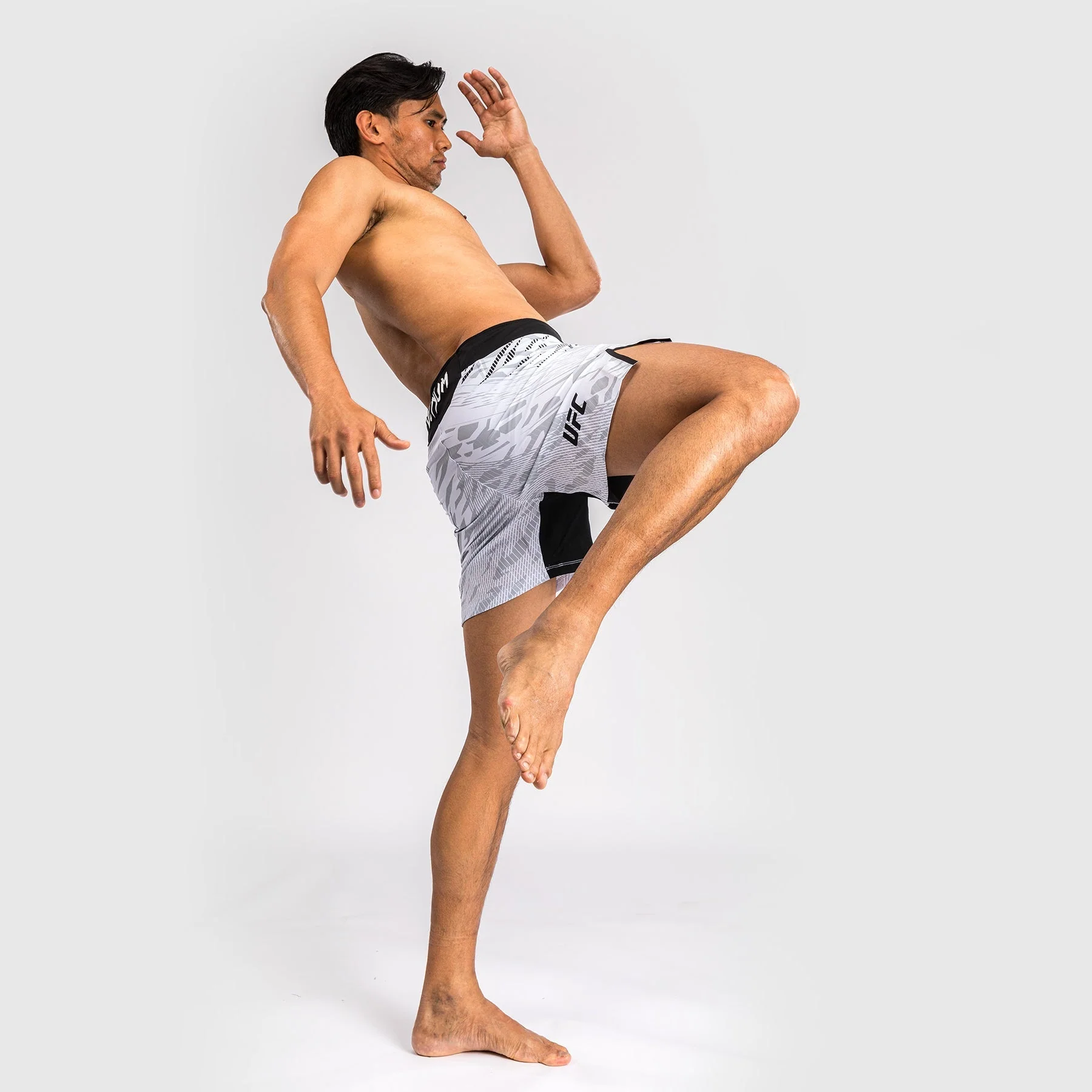 UFC Fusion by Venum Authentic Fight Night Men’s Fight Short - Short Fit - White - Image 4