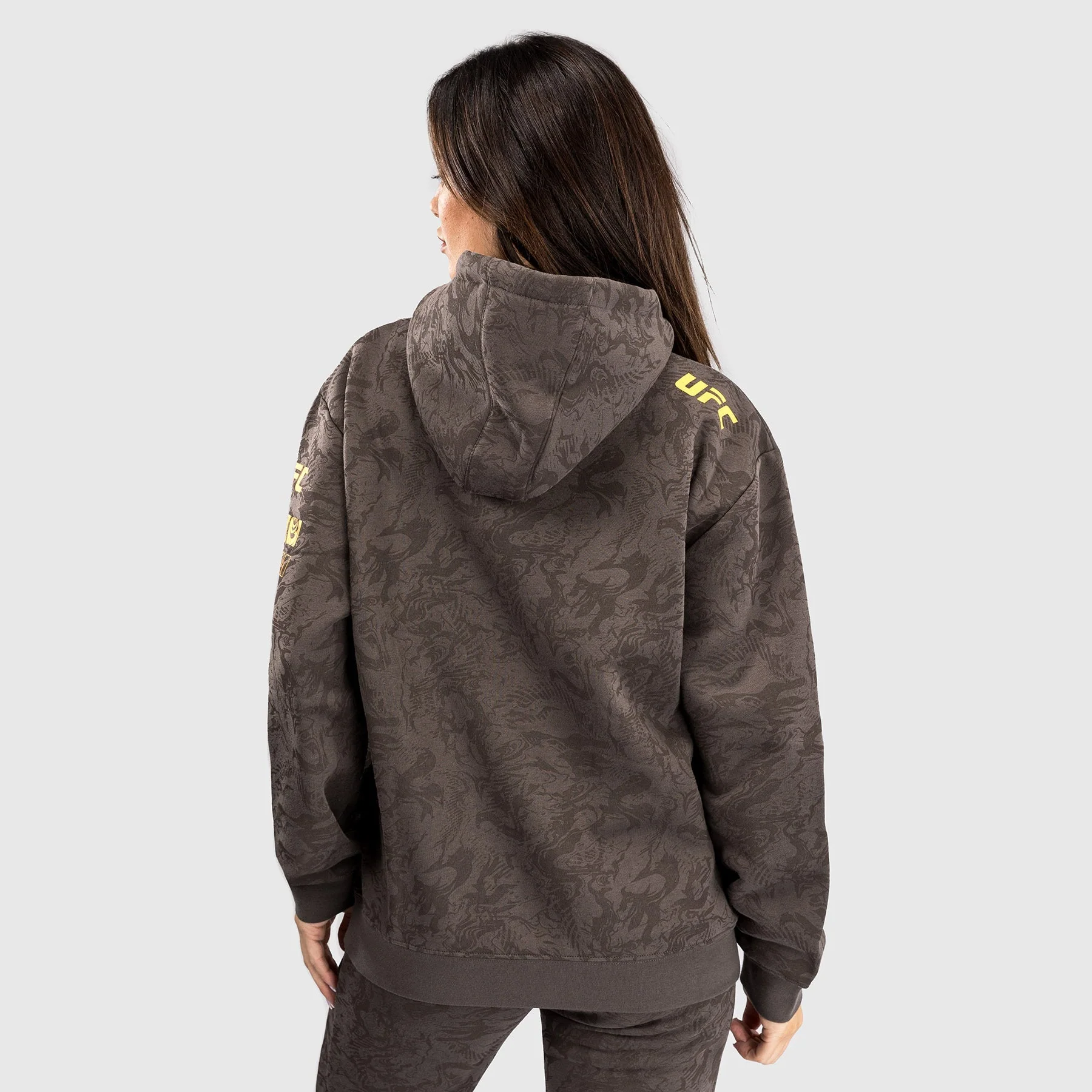 UFC Fusion by Venum Fight Week Women’s Pullover Hoodie - Earthen Brown - Image 4