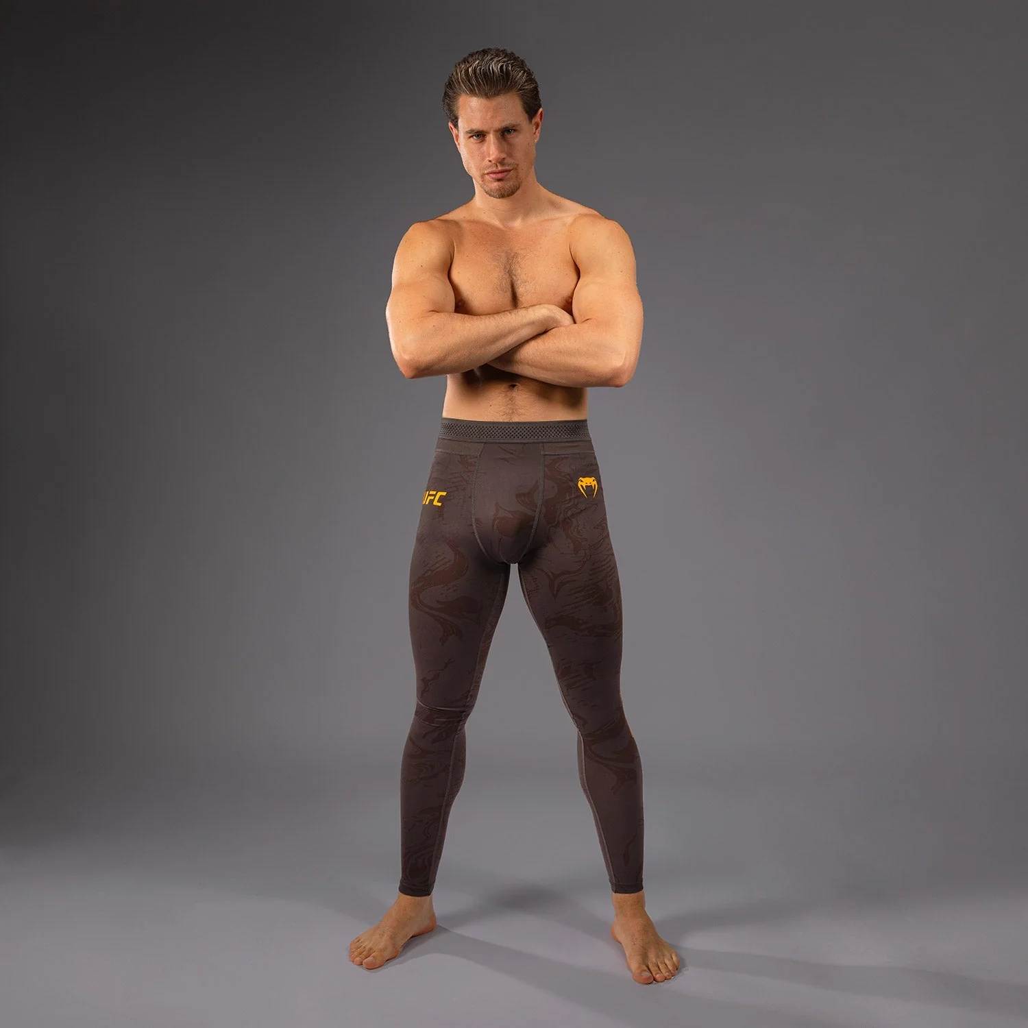 UFC Fusion by Venum Fight Week Men’s Performance Tight - Earthen Brown - Image 9