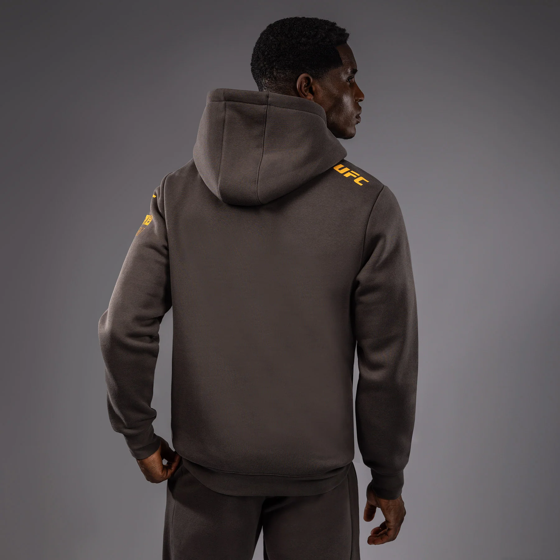 UFC Fusion by Venum Fight Week Men’s Pullover Hoodie - Solid Earthen Brown - Image 5