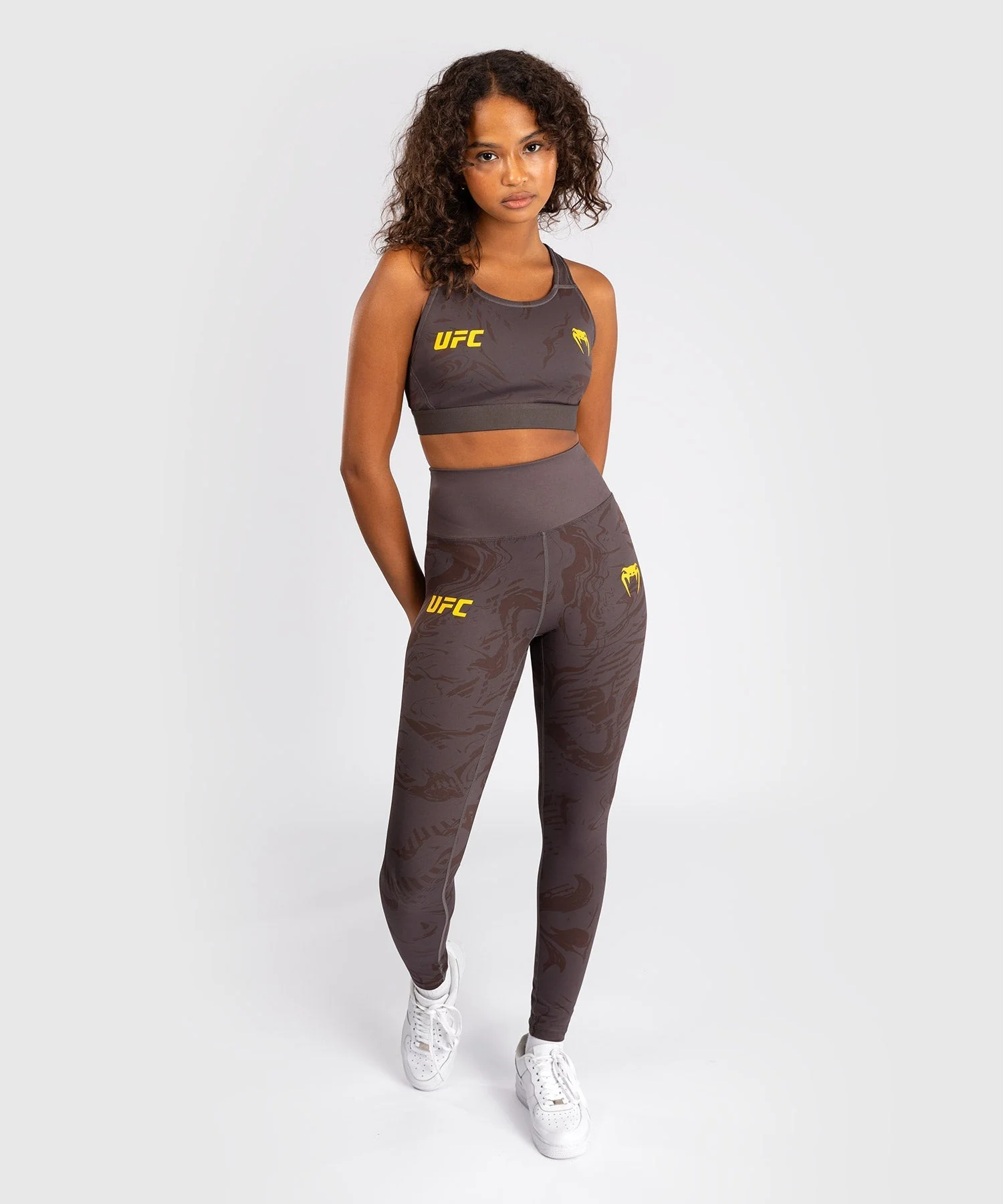 UFC Fusion by Venum Fight Week Women’s Performance Tight - Earthen Brown - Image 11