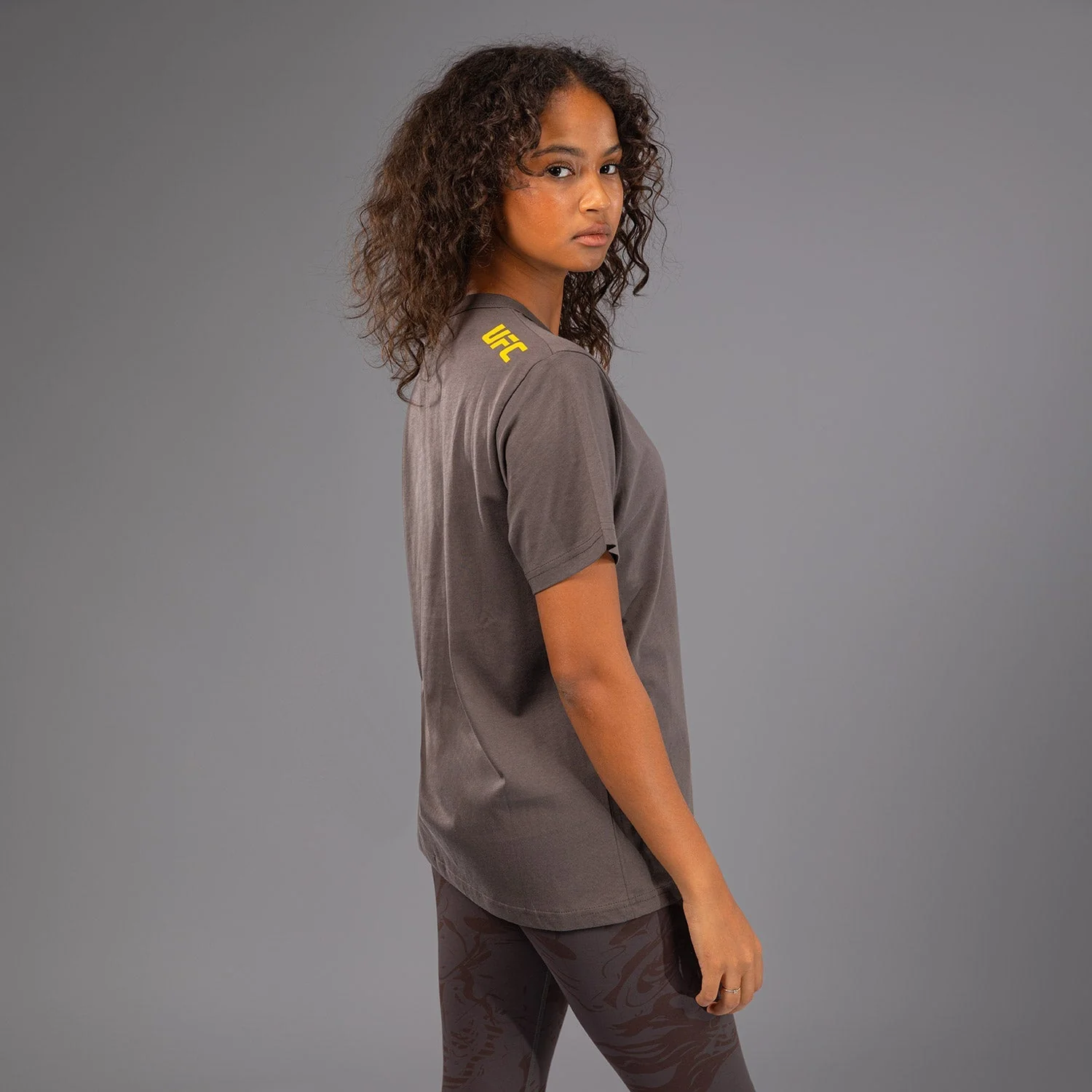 UFC Fusion by Venum Fight Week Women’s Short Sleeve Cotton T-Shirt - Solid Earthen Brown - Image 5