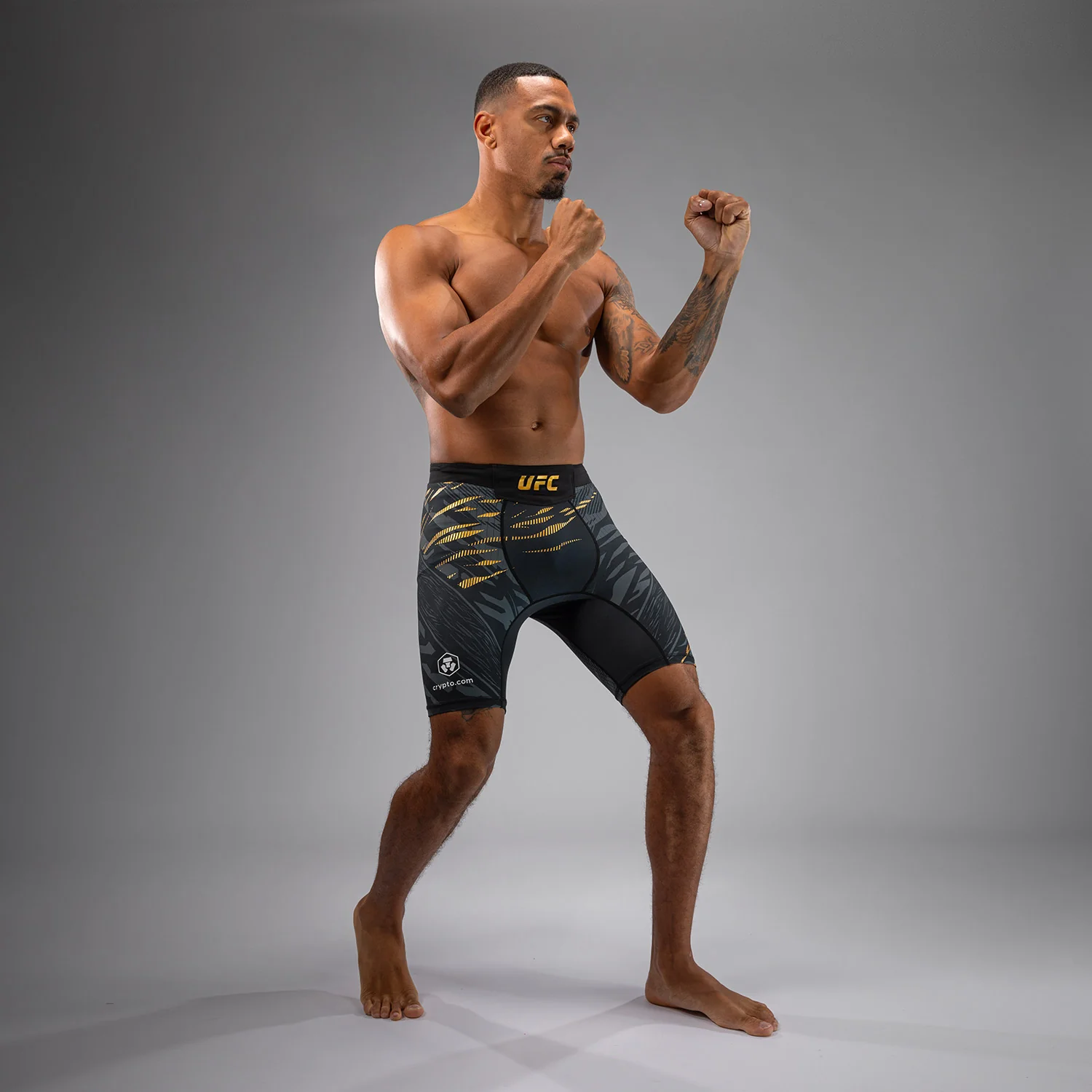 UFC Fusion by Venum Personalized Authentic Fight Night Men’s Vale Tudo Short - Gold - Image 5