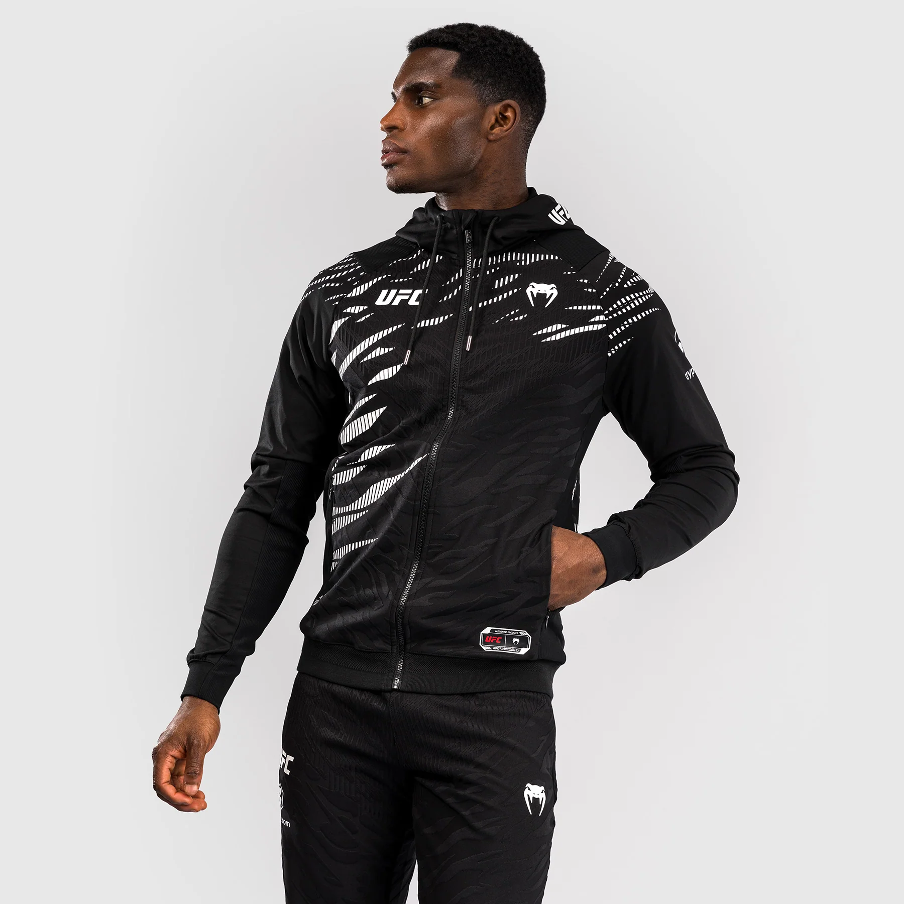 UFC Fusion by Venum Personalized Authentic Fight Night Men's Hoodies - Black - Image 6