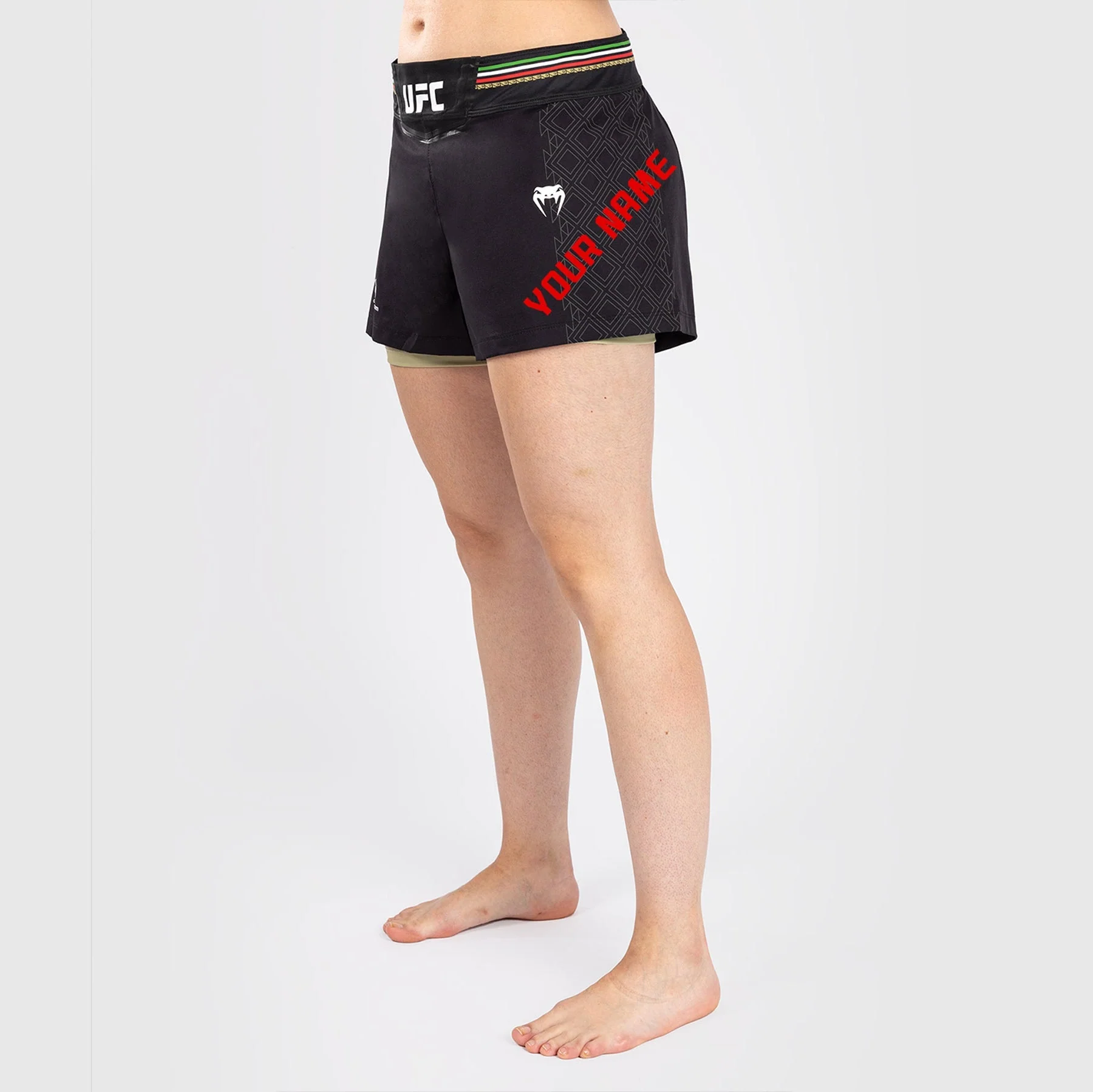 UFC Noche by Venum Personalized Authentic Fight Night Women’s Fight Short – Black