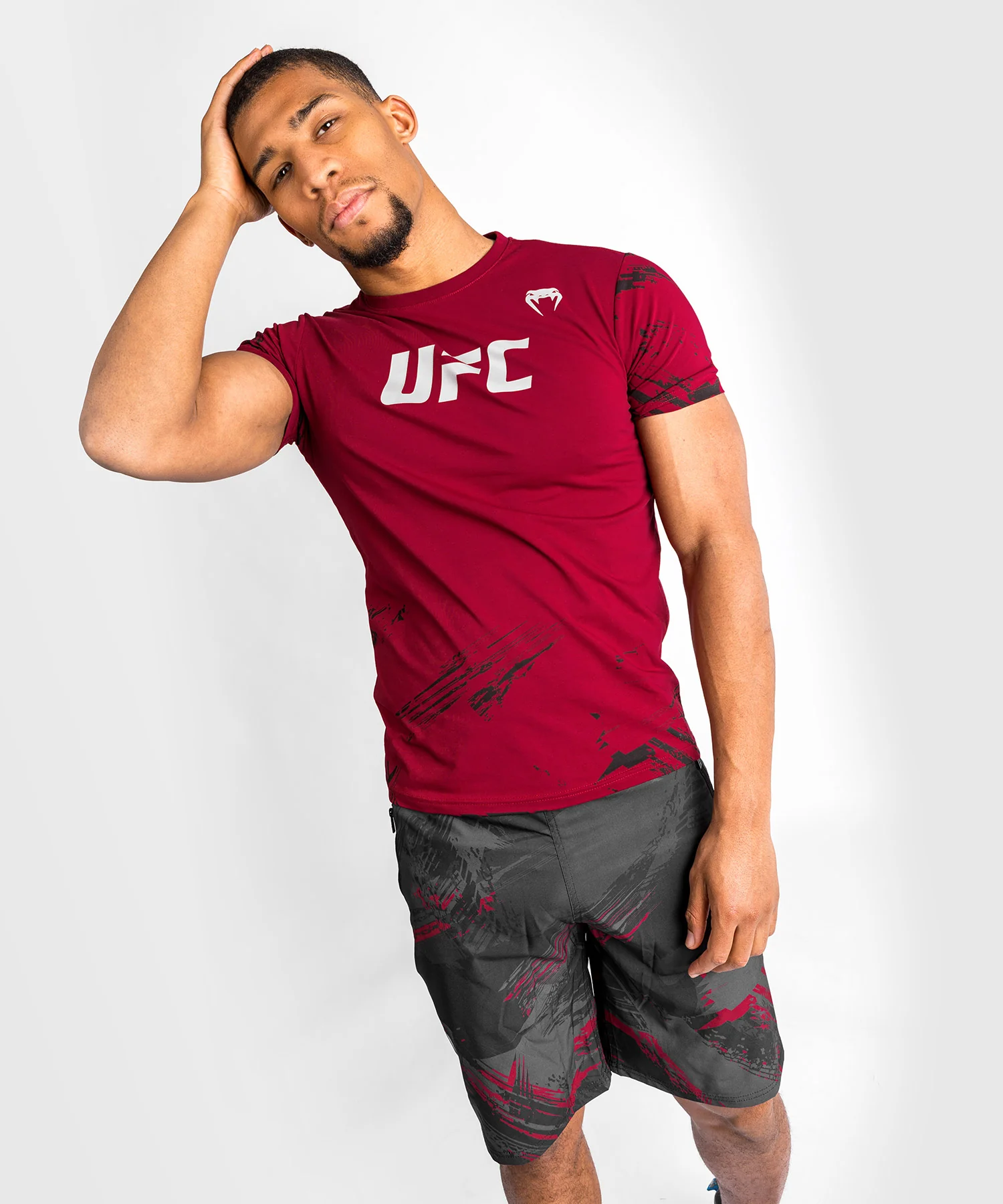 UFC Venum Authentic Fight Week Men’s 2.0 Short Sleeve T-Shirt - Red - Image 3