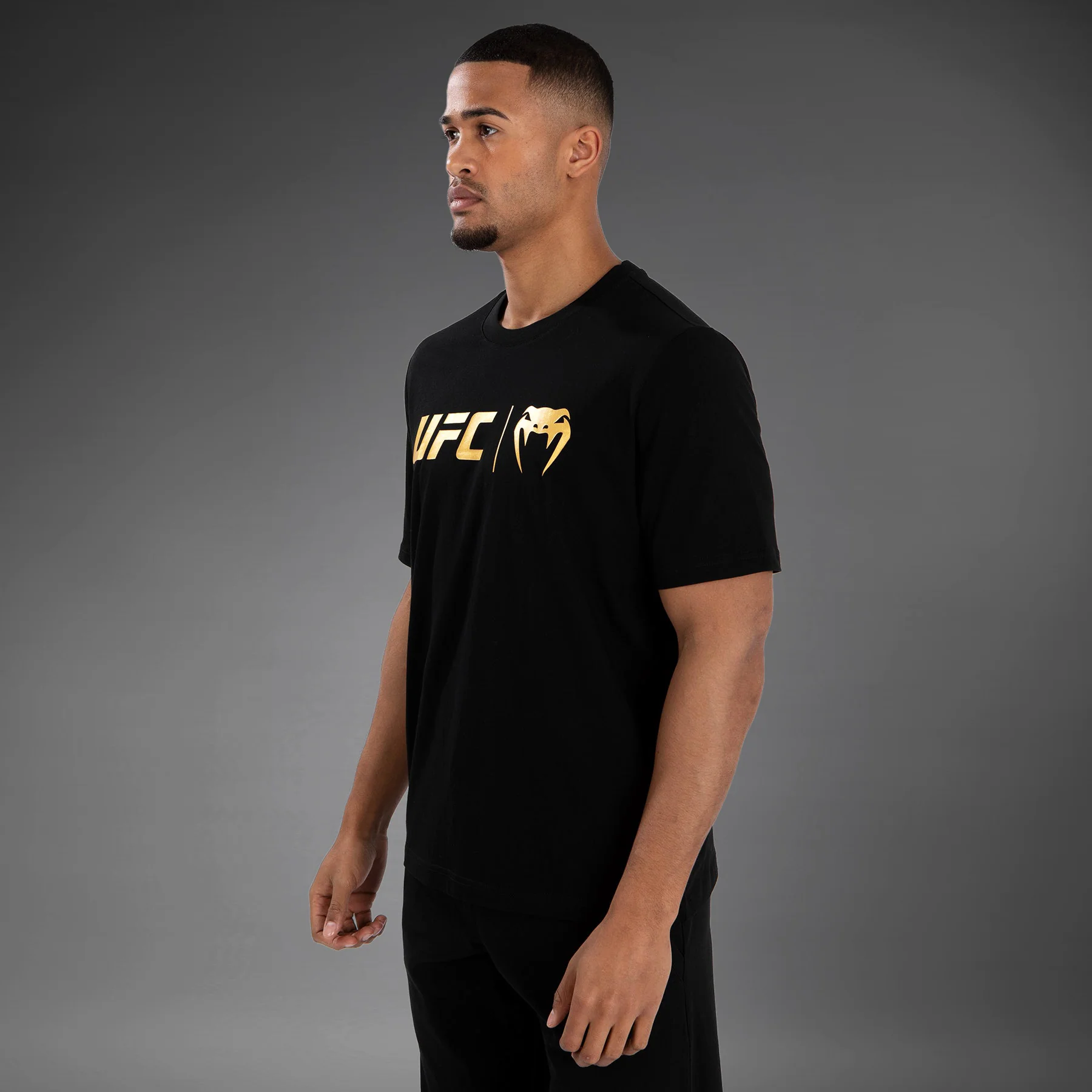 UFC Venum Classic T-Shirt - Black/Gold - Image 3