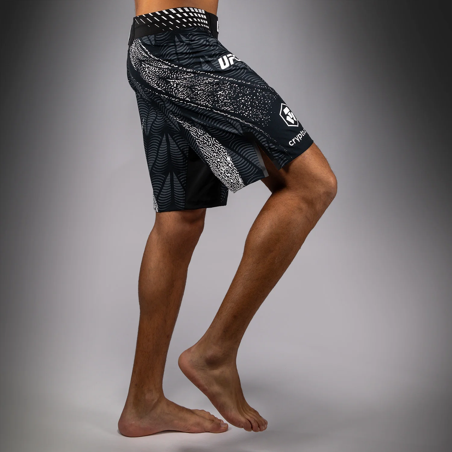 Men's UFC Zenith by Venum Black Authentic Fight Night Long Fit Fight Short - Image 4