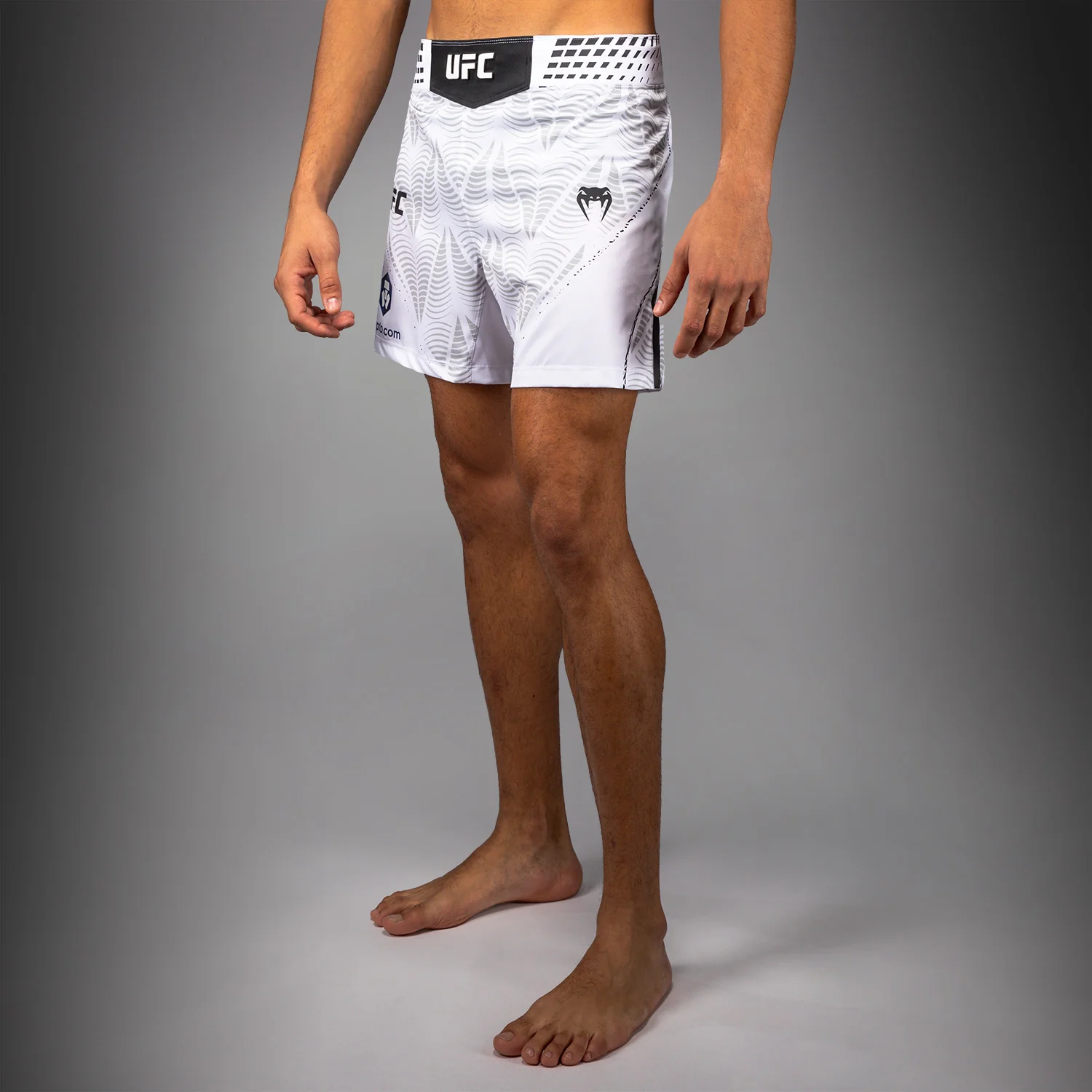 Men's UFC Zenith by Venum White Authentic Fight Night Short Fit Fight Short - Image 3