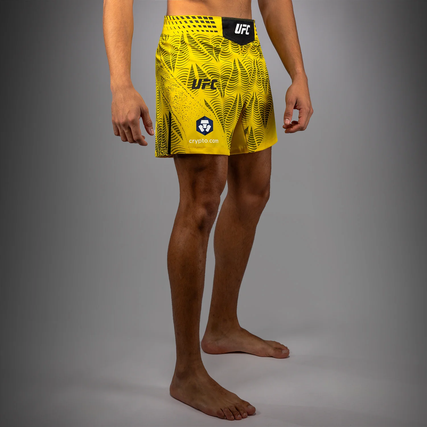 Men's UFC Zenith by Venum Yellow Authentic Fight Night Short Fit Fight Short - Image 2