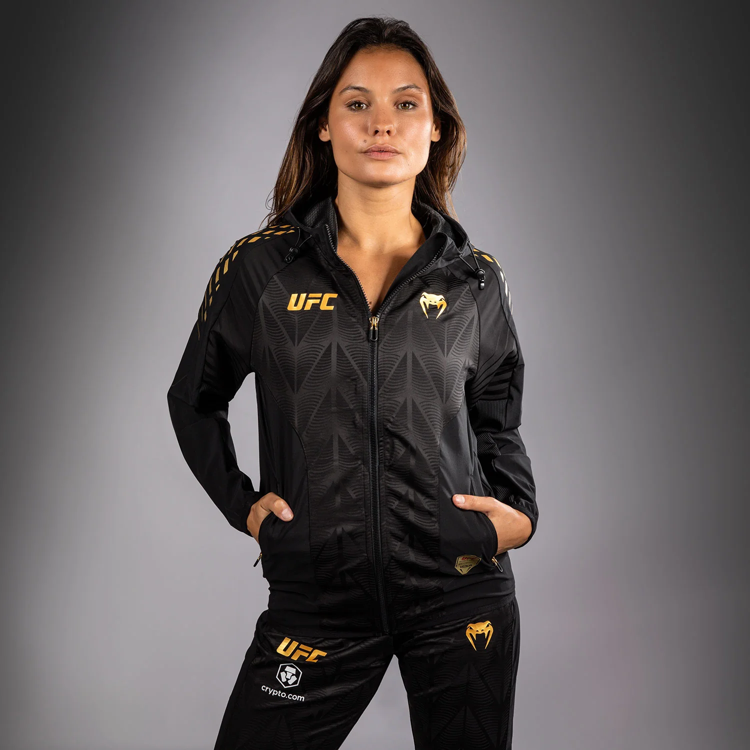 Women's UFC Zenith by Venum Champion Authentic Fight Night Walkout Hoodie