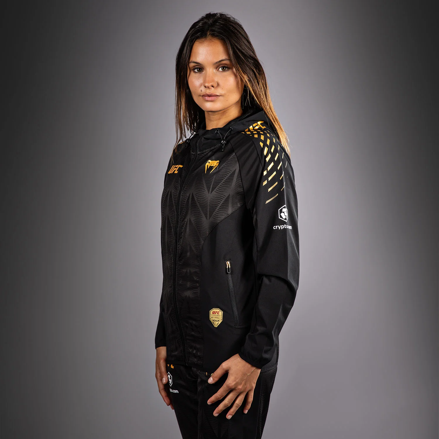 Women's UFC Zenith by Venum Champion Authentic Fight Night Walkout Hoodie - Image 2
