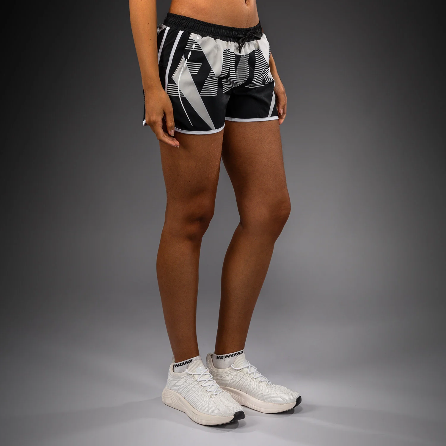 Venum Adrenaline Women's Training Shorts - Black/ Ivory - Image 2
