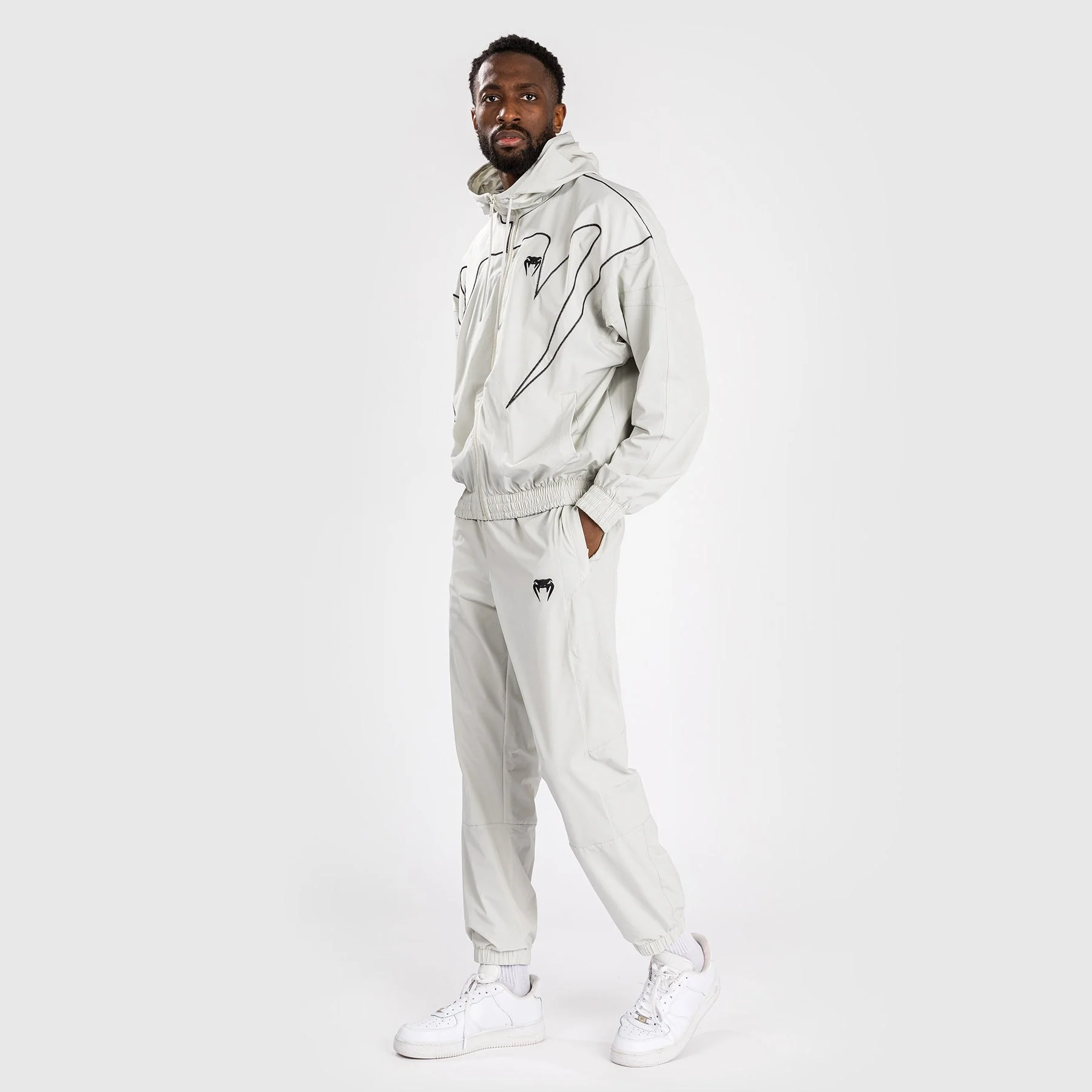 Venum Attack 90 Tracksuit Jacket - Sand/Black - Image 4