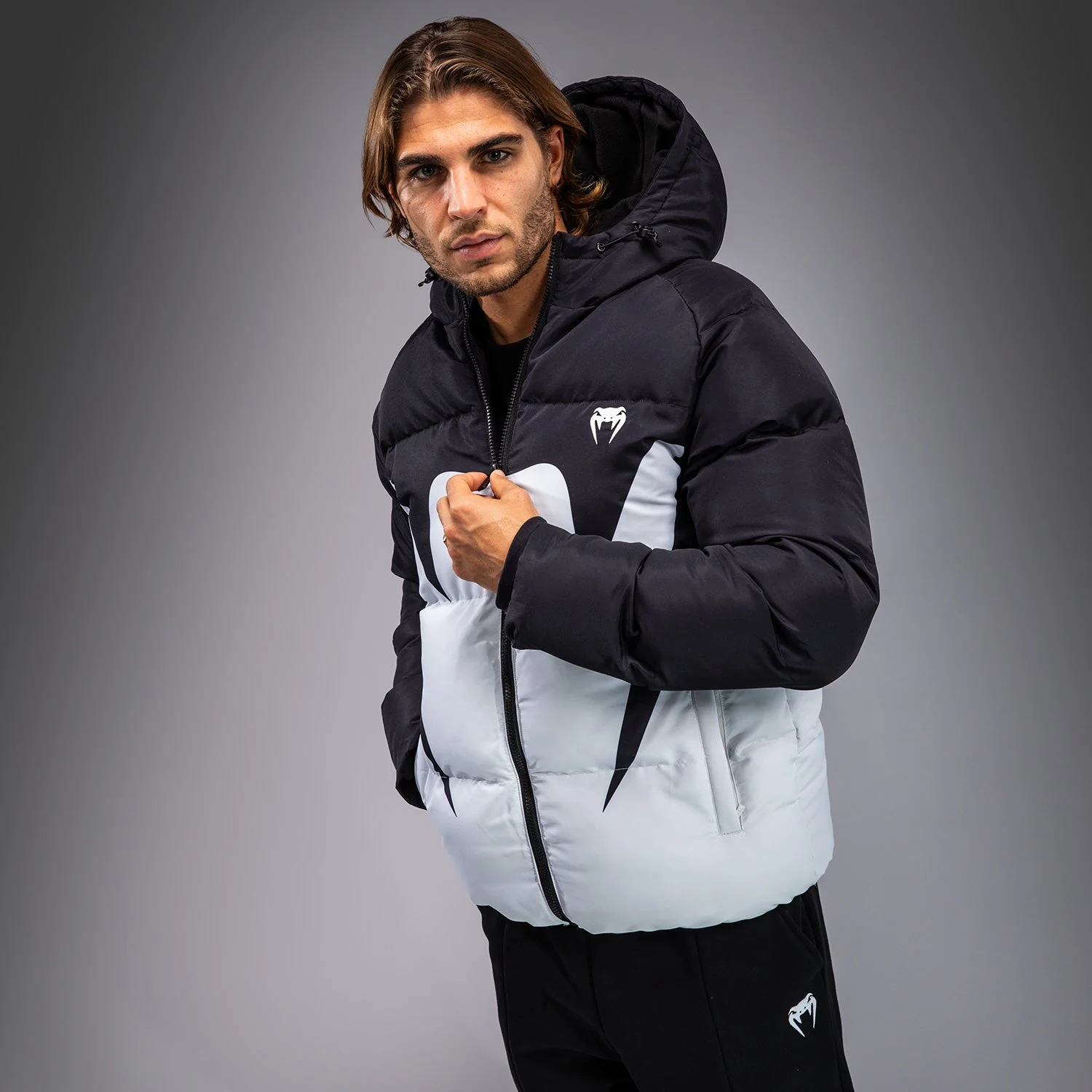 Venum Attack Down Jacket - Black/Ice - Image 2