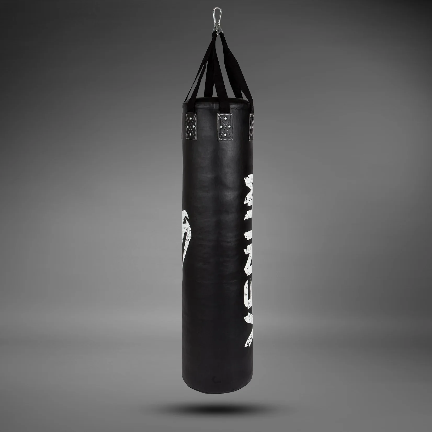 Venum Challenger Heavy bag + Ceiling Hook - Black/White - Filled - 150cm - Image 3
