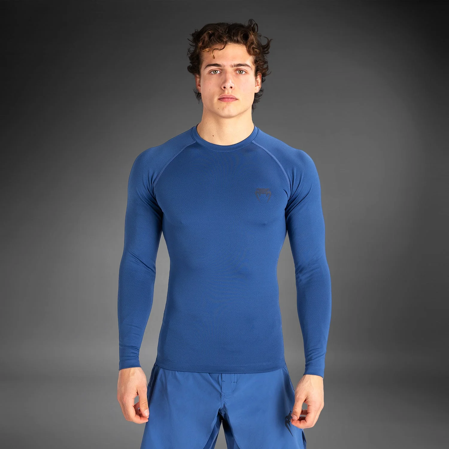 Venum Contender Men’s Long Sleeve Rashguard - Blue