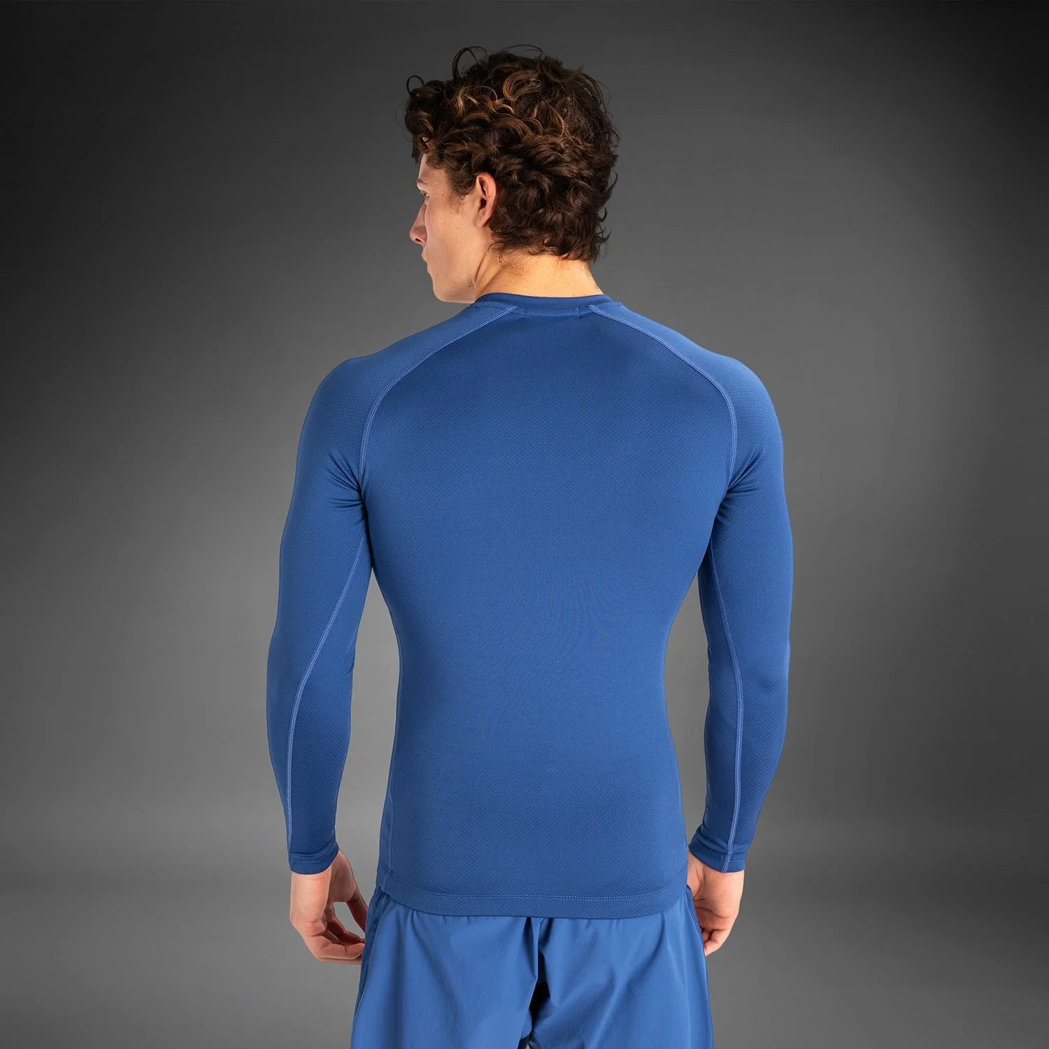 Venum Contender Men’s Long Sleeve Rashguard - Blue - Image 5