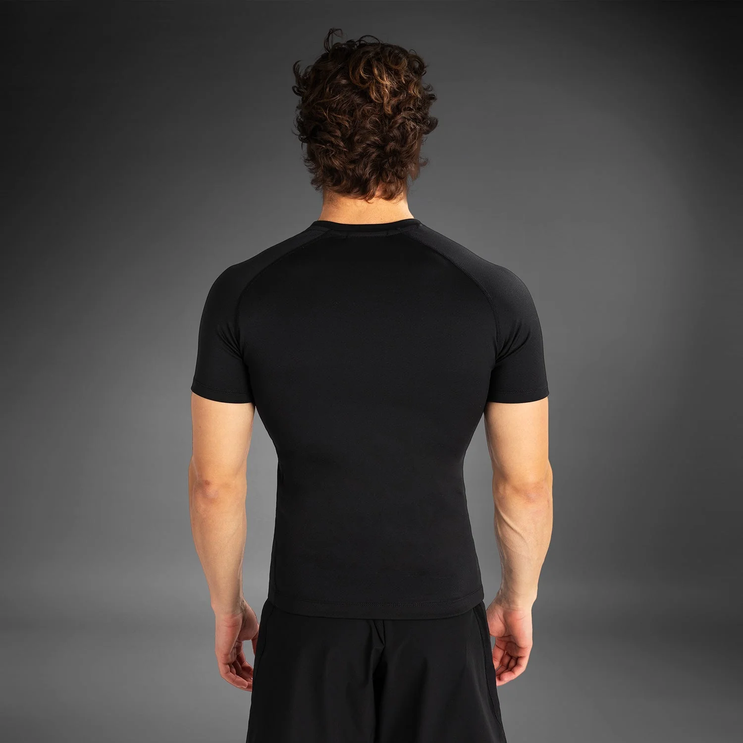 Venum Contender Men’s Short Sleeve Rashguard - Black/White - Image 3