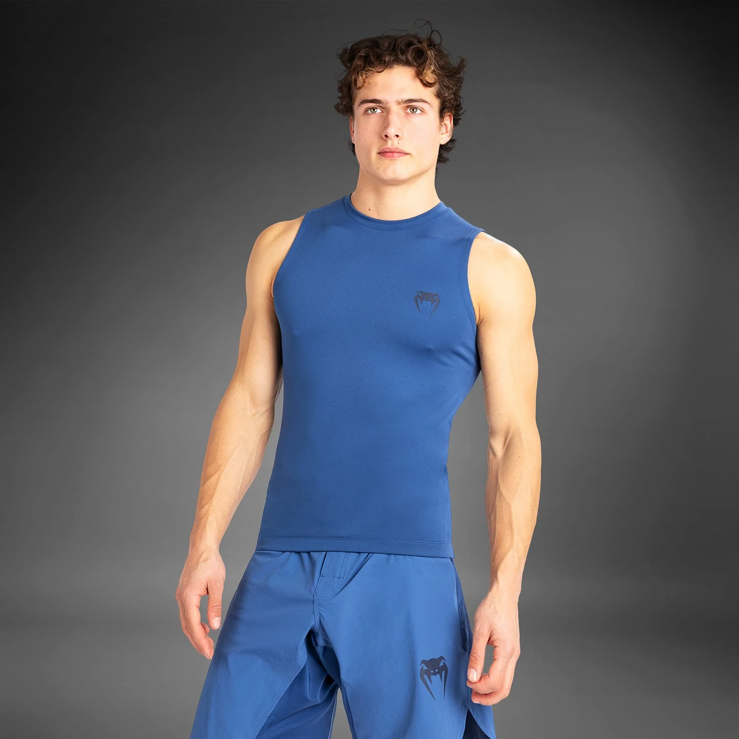 Venum Contender Men’s Sleeveless Rashguard - Blue - Image 3