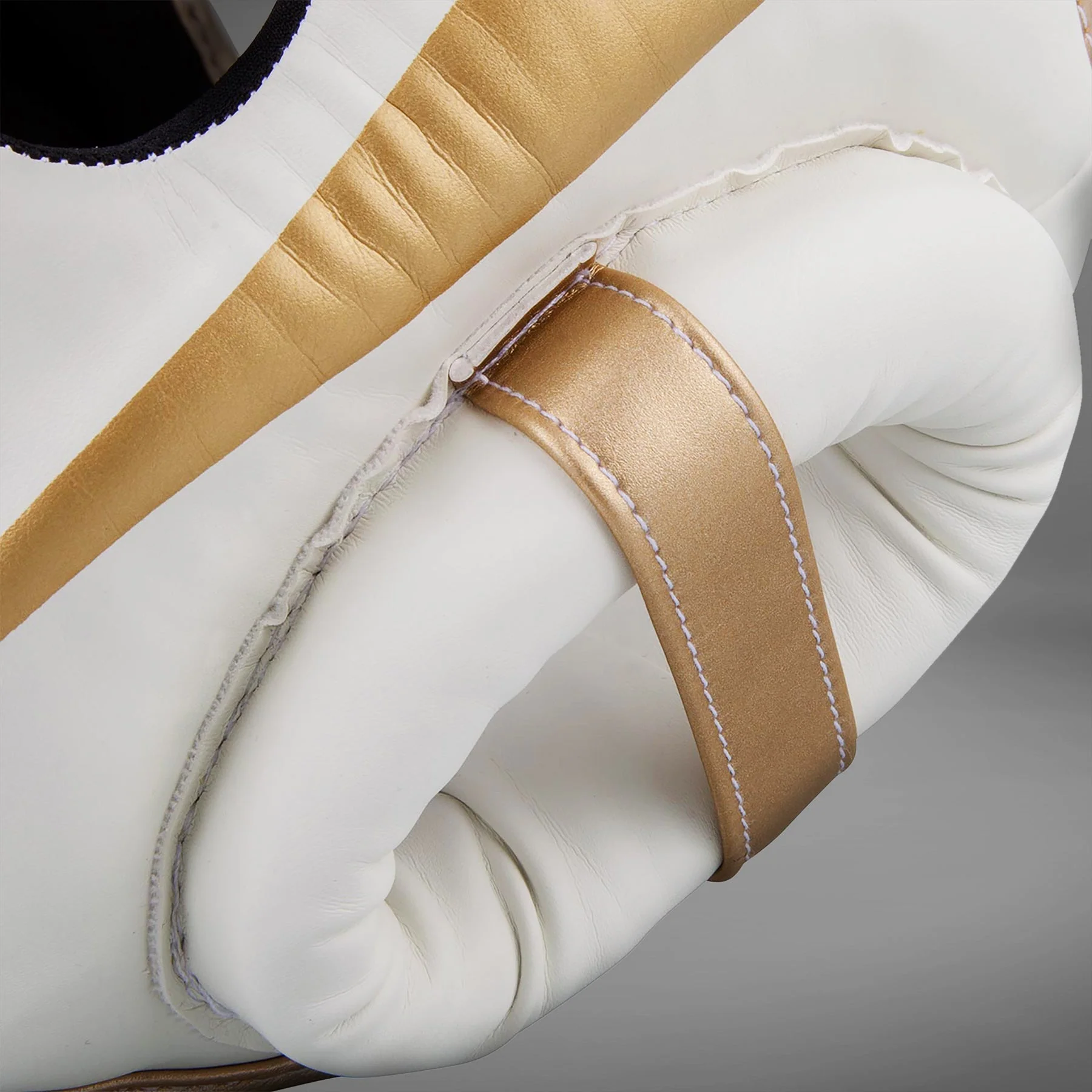 Venum Elite Headgear-White/Gold - Image 6
