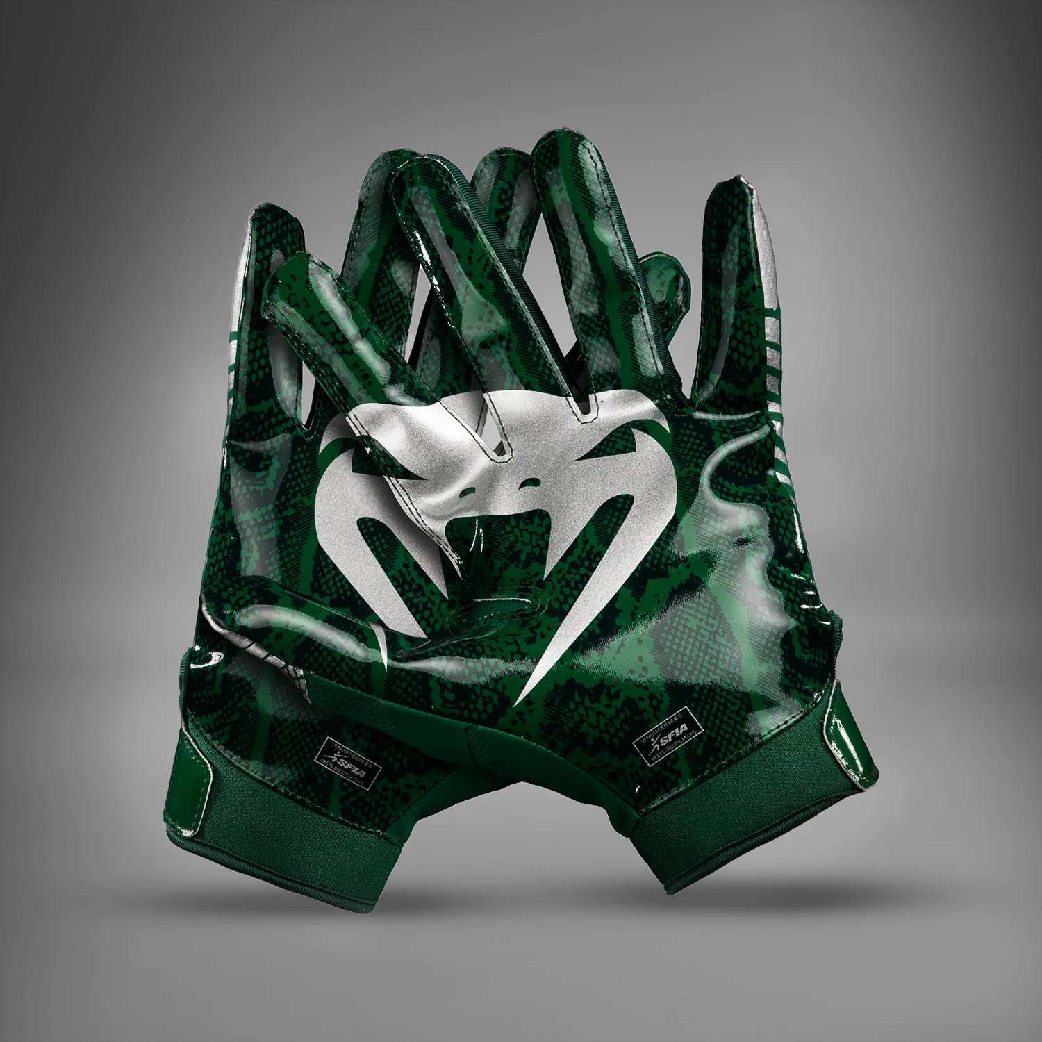 Venum Elite Personalized Football Gloves - Forest Green/Silver - Image 6