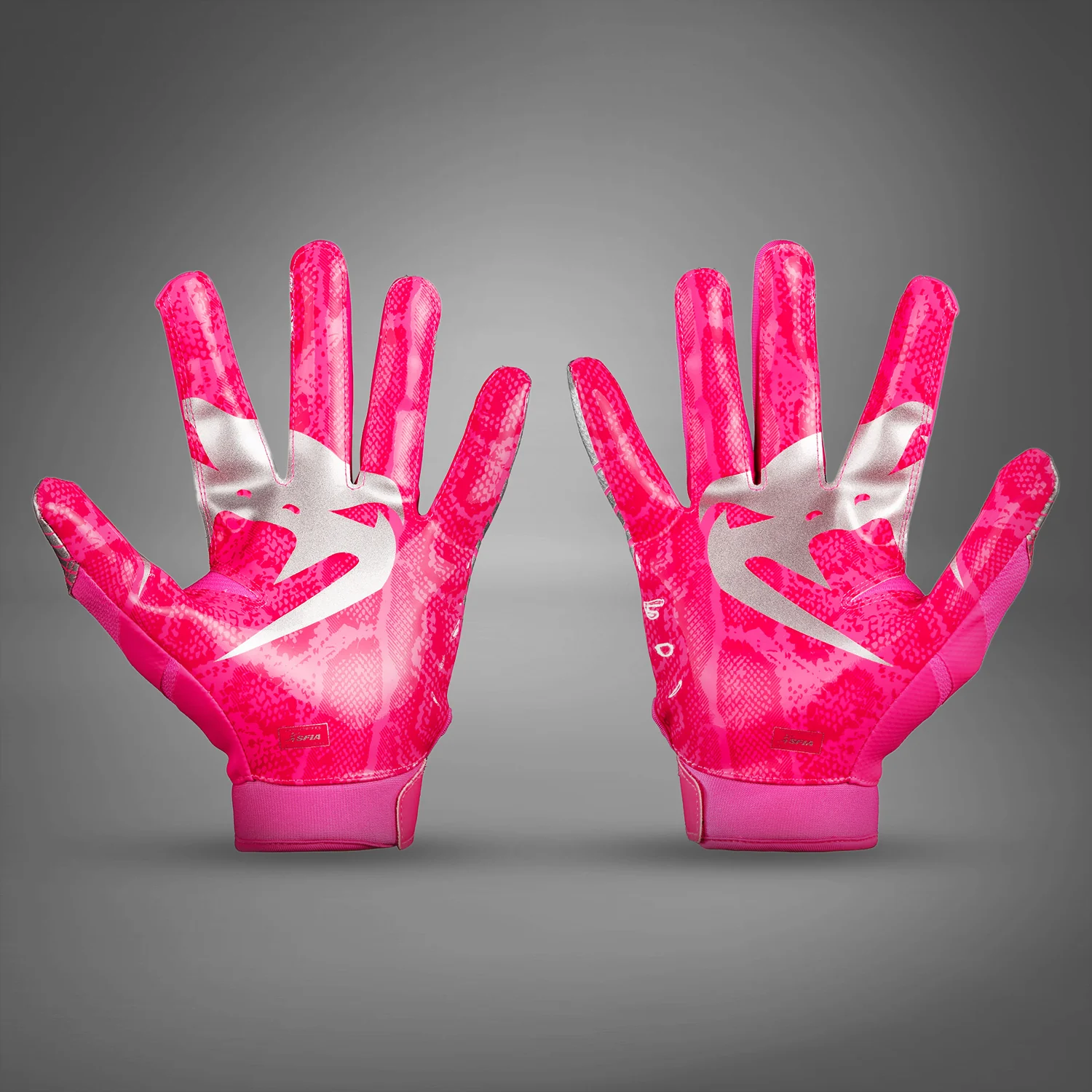Venum Elite Personalized Football Gloves - Neon Pink/Silver - Image 6