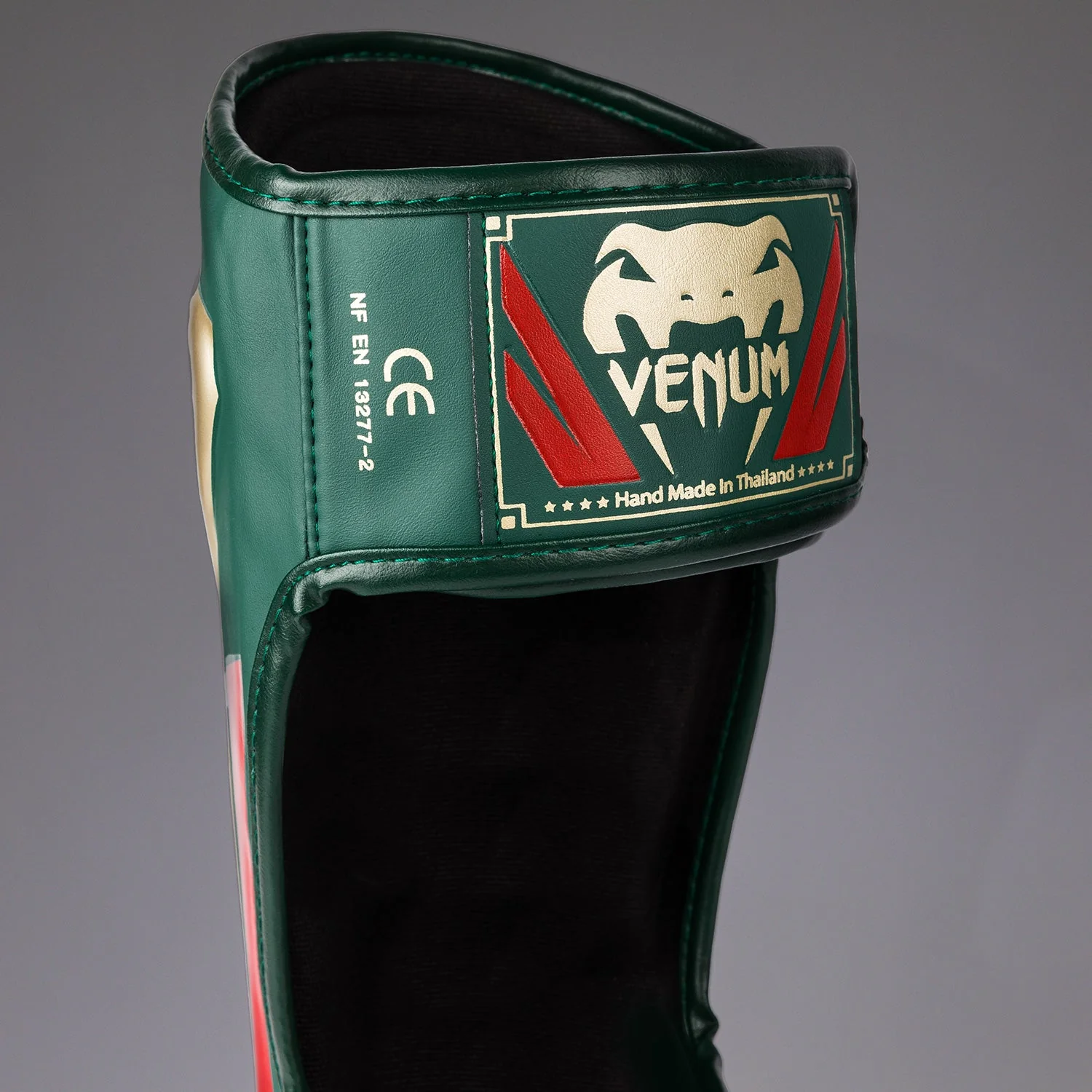 Venum Elite Shin Guards - Green - Special Edition - Image 5