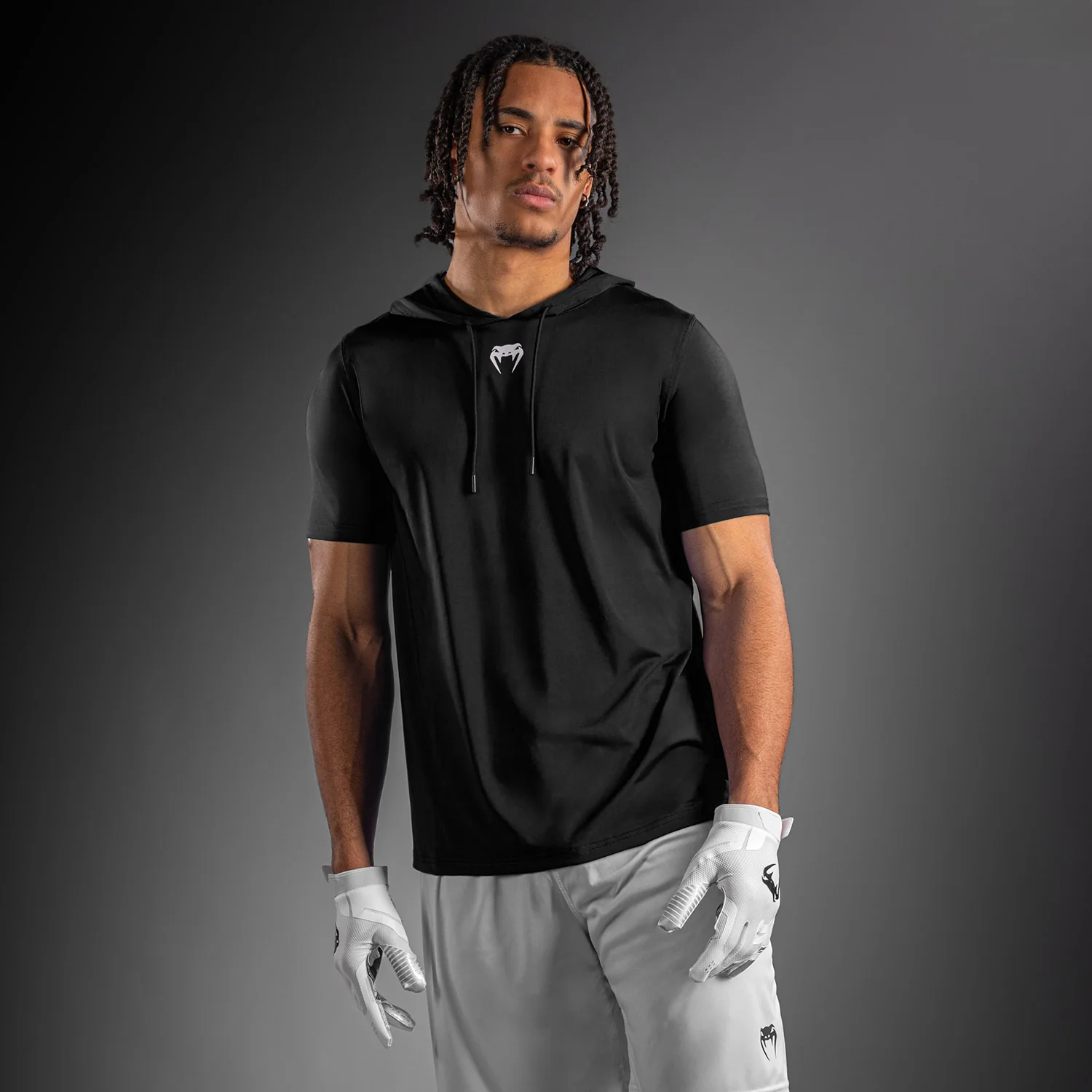 Venum Elite Personalized Short Sleeve Dry-Tech Hoodie - Black - Image 2