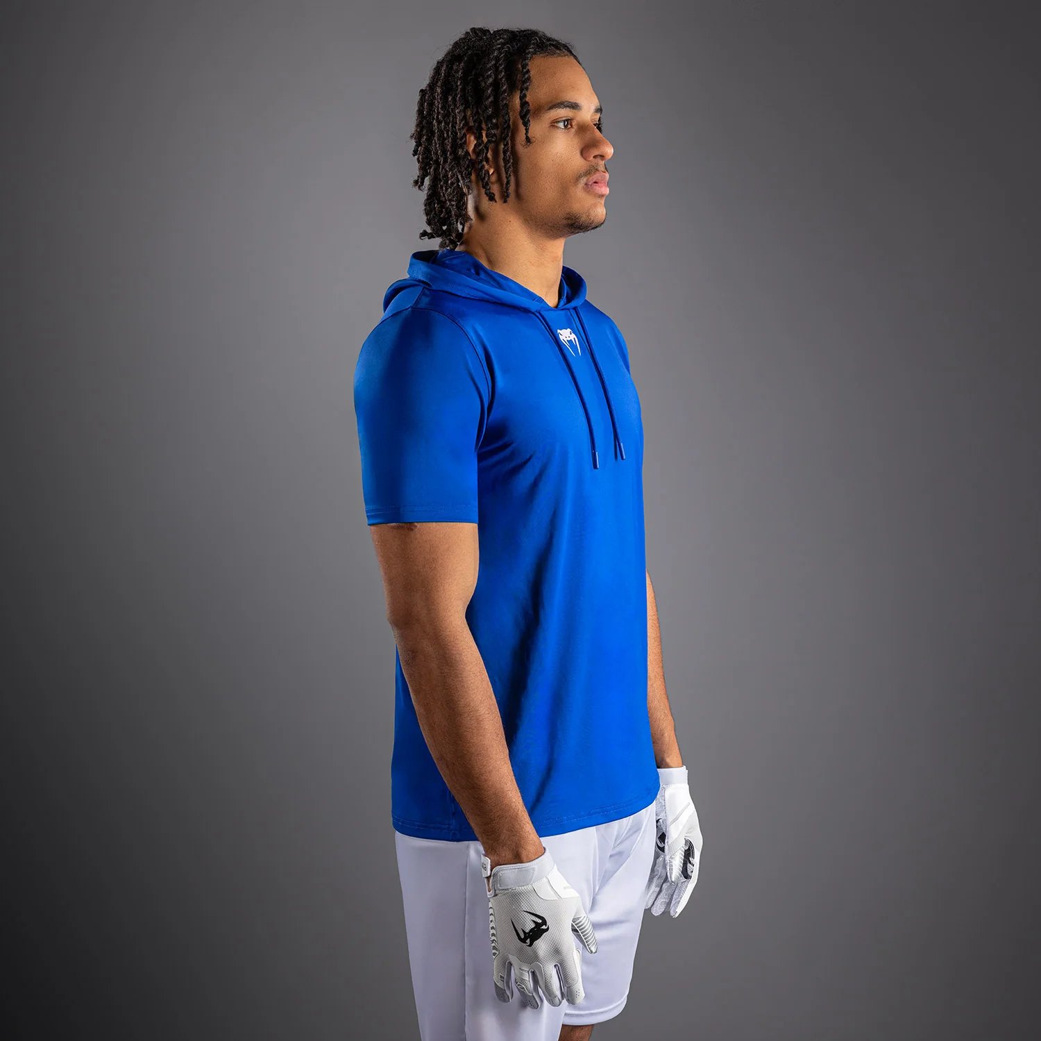 Venum Elite Personalized Short Sleeve Dry-Tech Hoodie - Royal Blue - Image 4