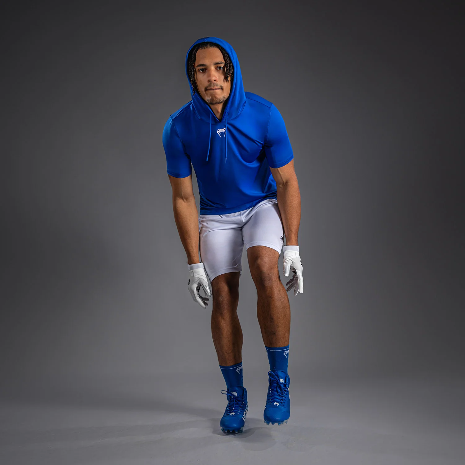 Venum Elite Personalized Short Sleeve Dry-Tech Hoodie - Royal Blue - Image 6