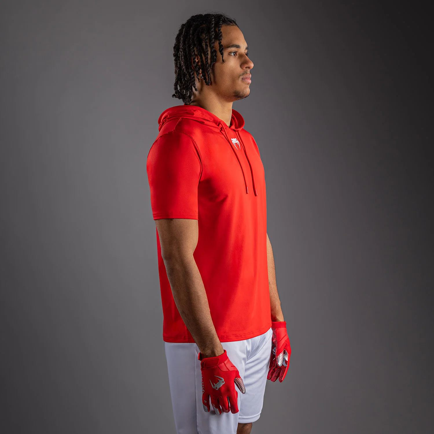Venum Elite Personalized Short Sleeve Dry-Tech Hoodie - Red - Image 3