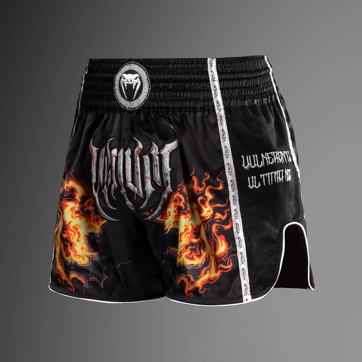 Venum Gladiator 5.0 Muay Thai Shorts - Black/Neon Orange - Image 2