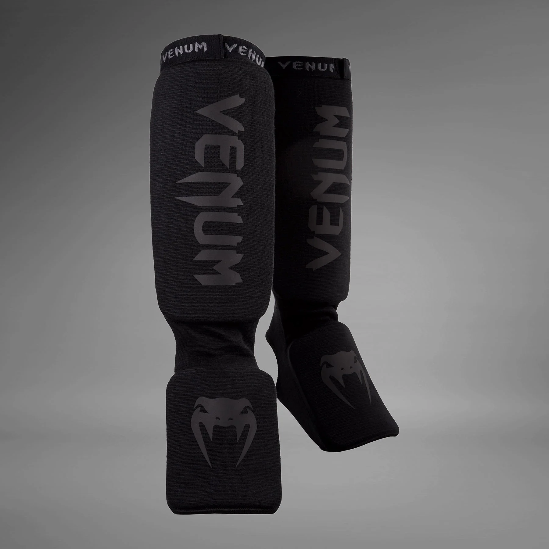 Venum Kontact Shin Guards - Black/Black