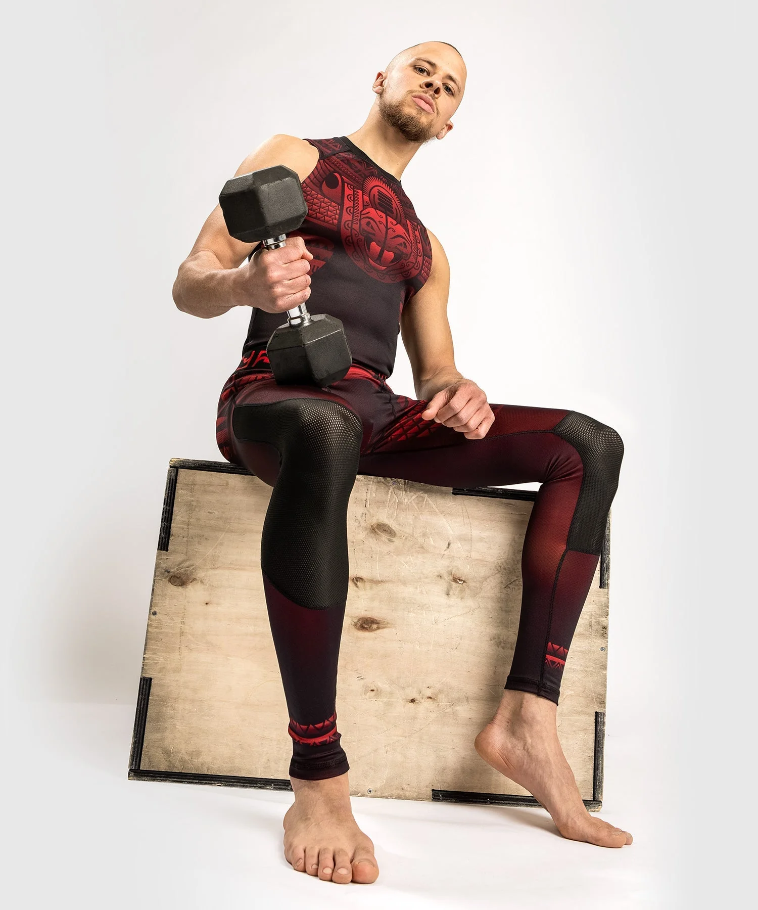 Venum Nakahi Spats - Black/Red - Image 2