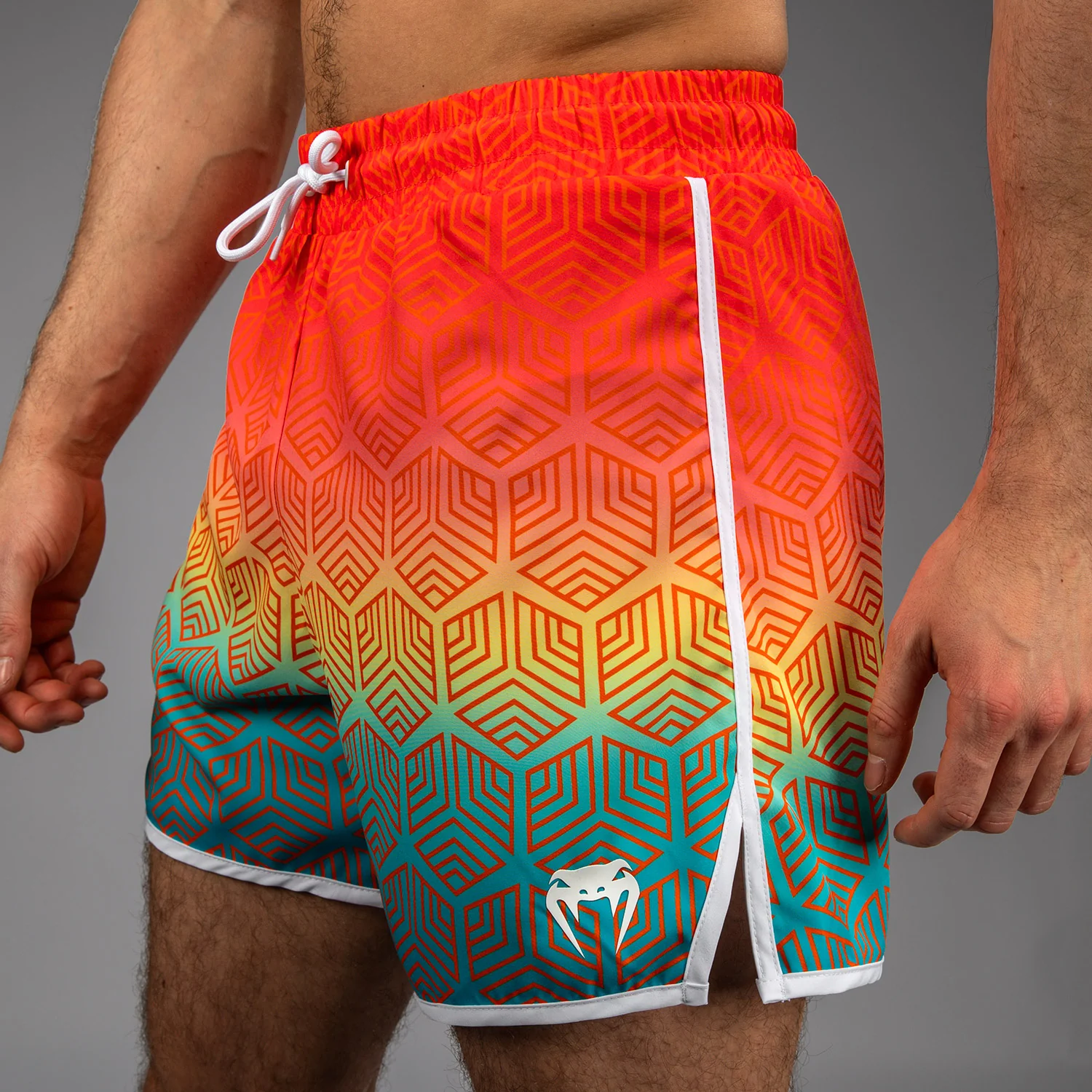 Venum Octane Board Shorts - Sunset Orange/Sky Blue - Image 5