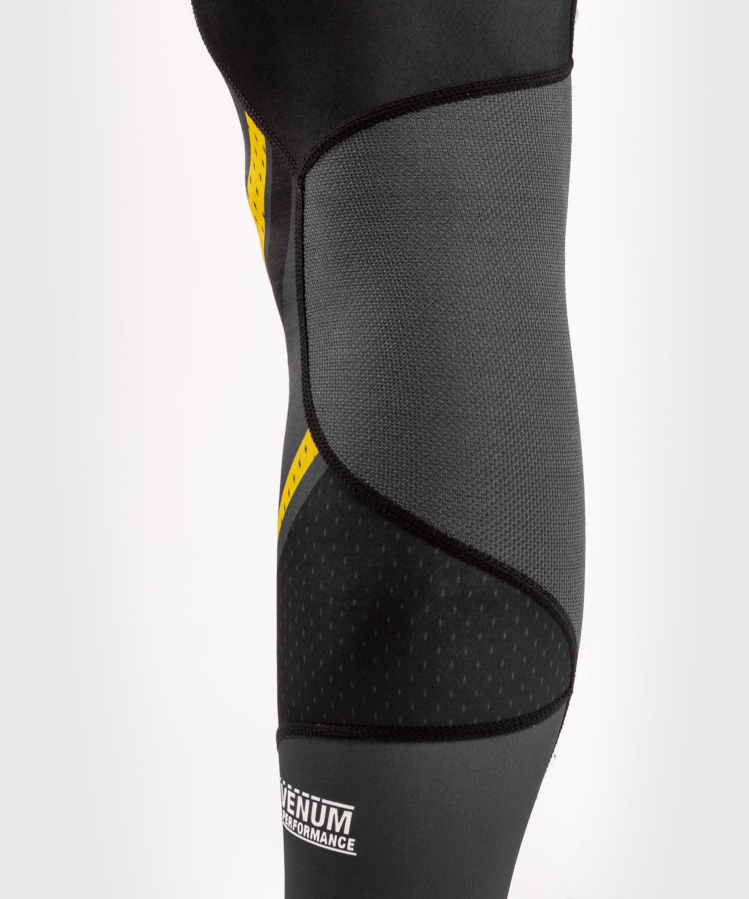 Venum ONE FC Impact Compresssion Tights - Grey/Yellow - Image 8