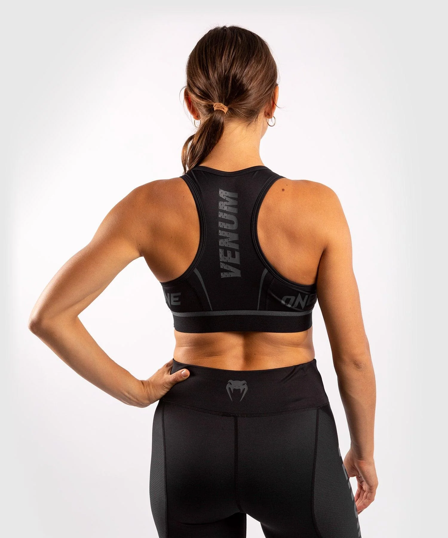 Venum ONE FC Impact Sport Bra - Black/Black - Image 2